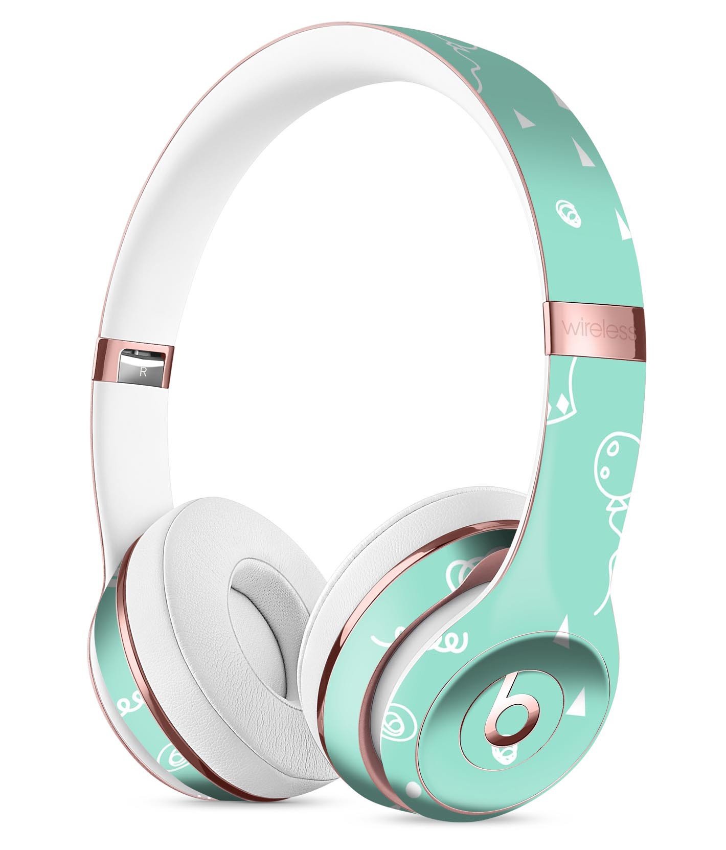 Teal Joker Mint Pattern Full-Body Skin Kit for Beats by Dre Solo 3, showcasing vibrant colors and precise fit.