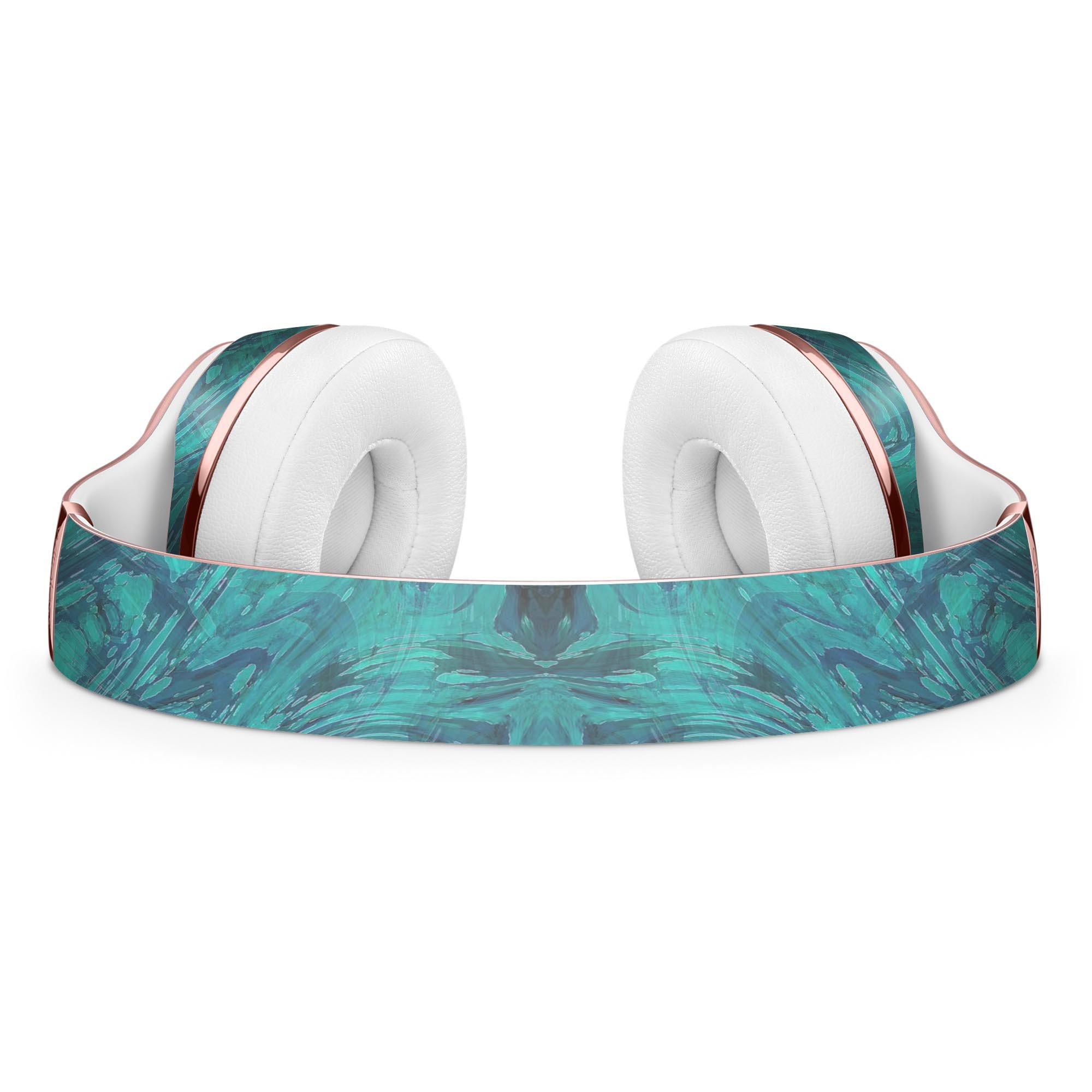 Teal Slate Marble Skin Kit for Beats by Dre Solo 3 Wireless Headphones, showcasing a stylish marble design.