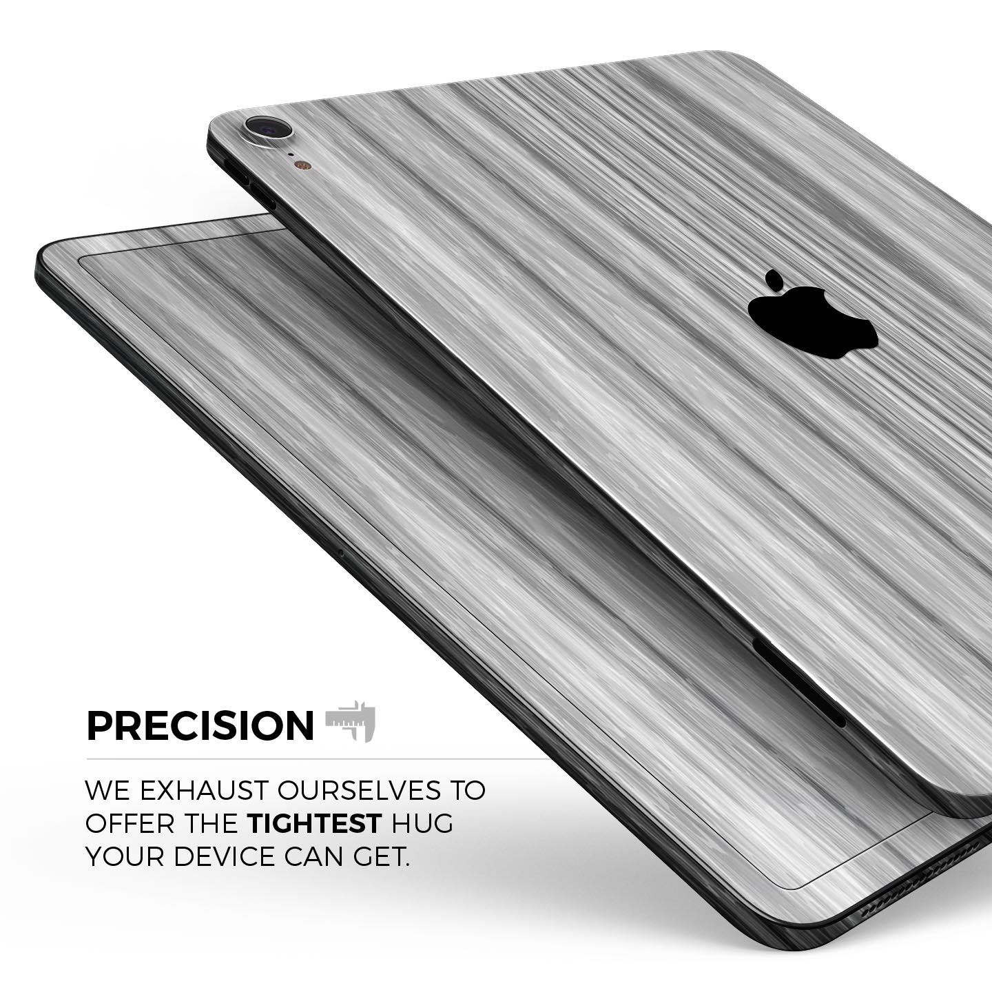 Textured Gray Dyed Surface skin decal for Apple iPad, showcasing its sleek design and premium 3M material.