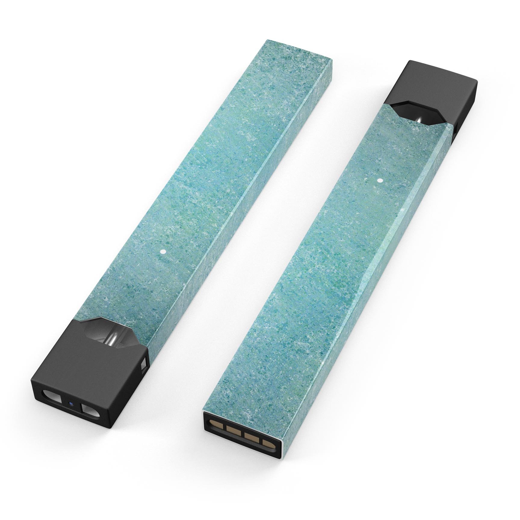 Textured teal surface skin-wrap sticker designed for JUUL vaping device, showcasing its vibrant color and protective features.
