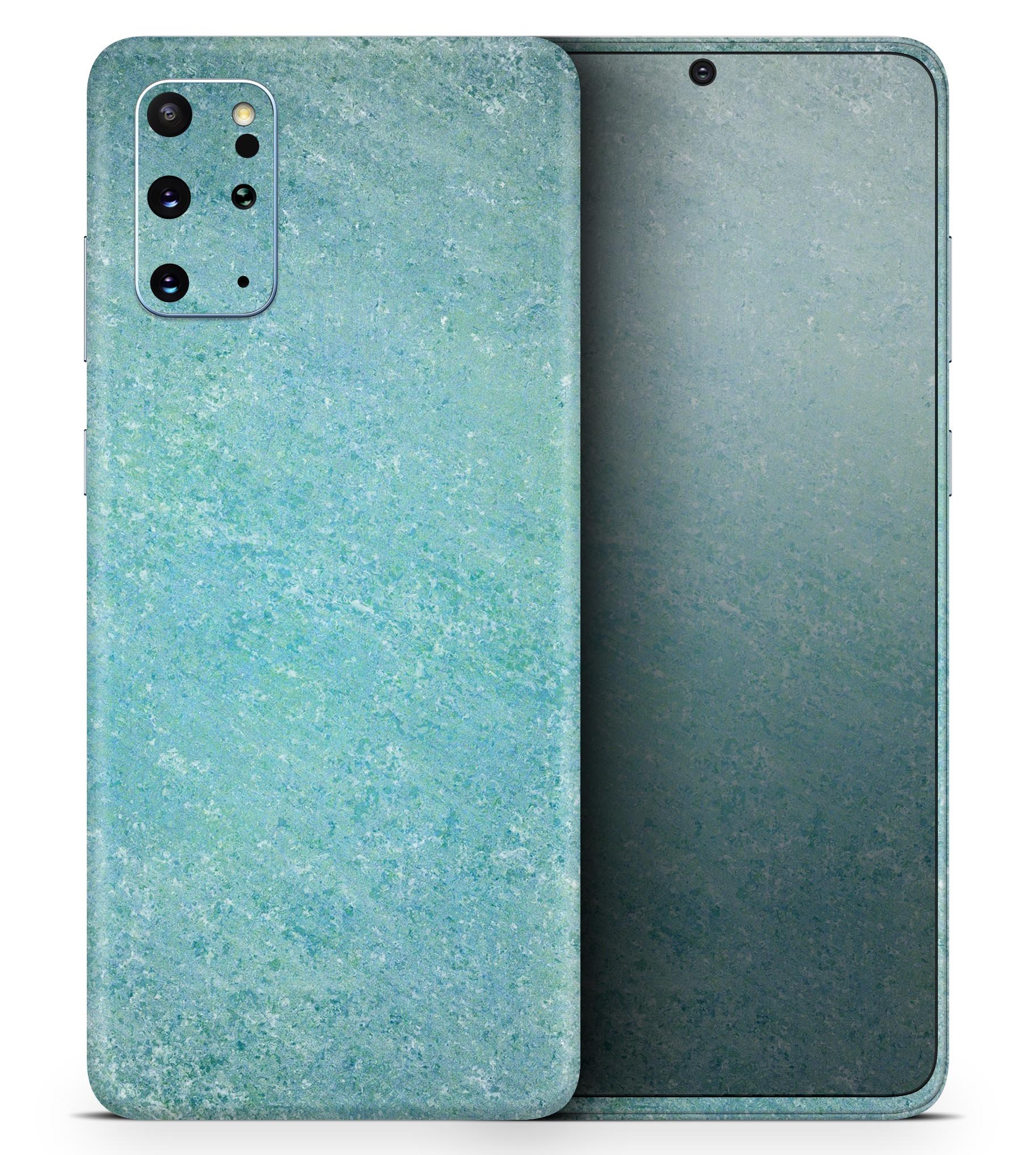 Textured teal skin for Samsung Galaxy S20, showcasing a stylish design with a smooth finish.