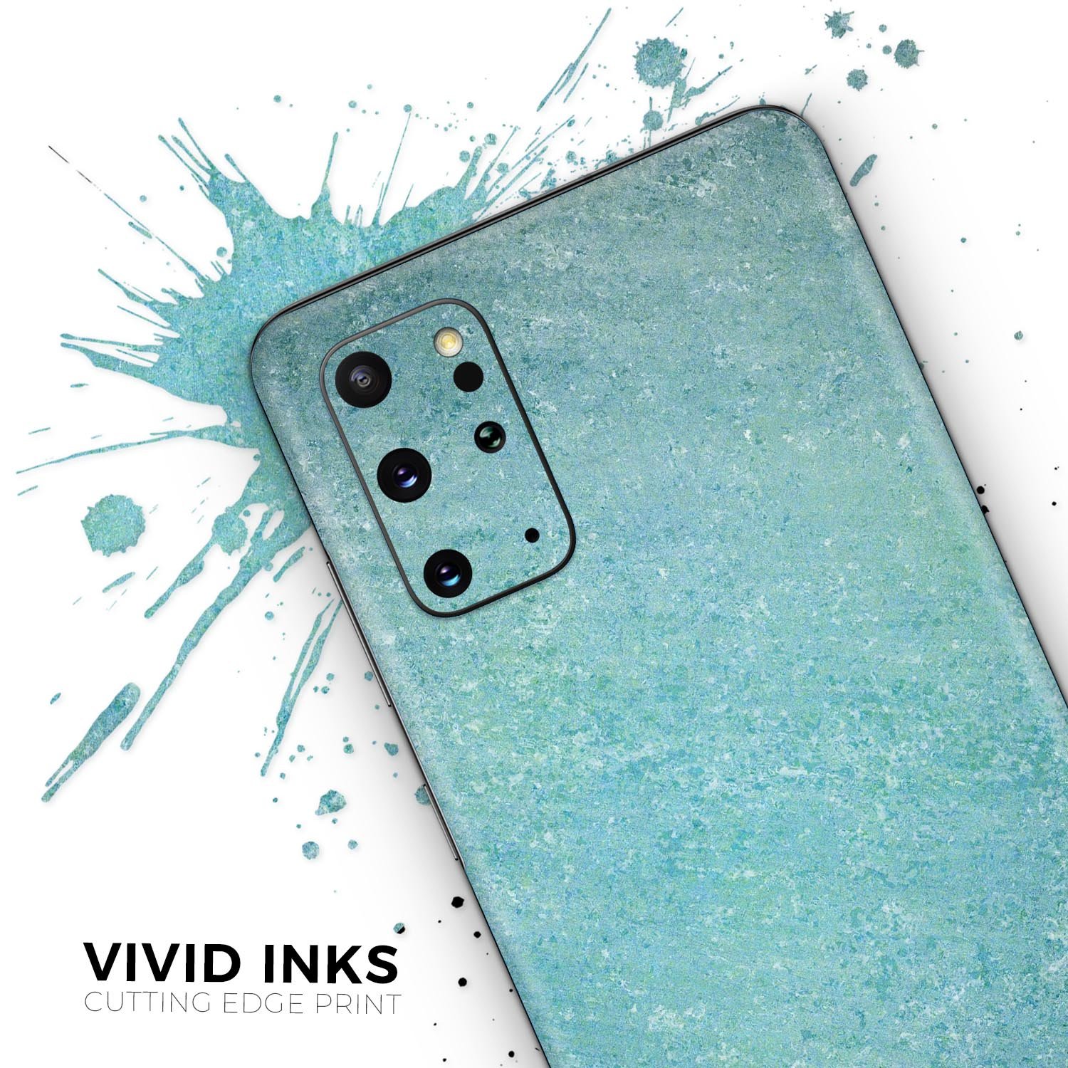Textured teal skin for Samsung Galaxy S20, showcasing a stylish design with a smooth finish.