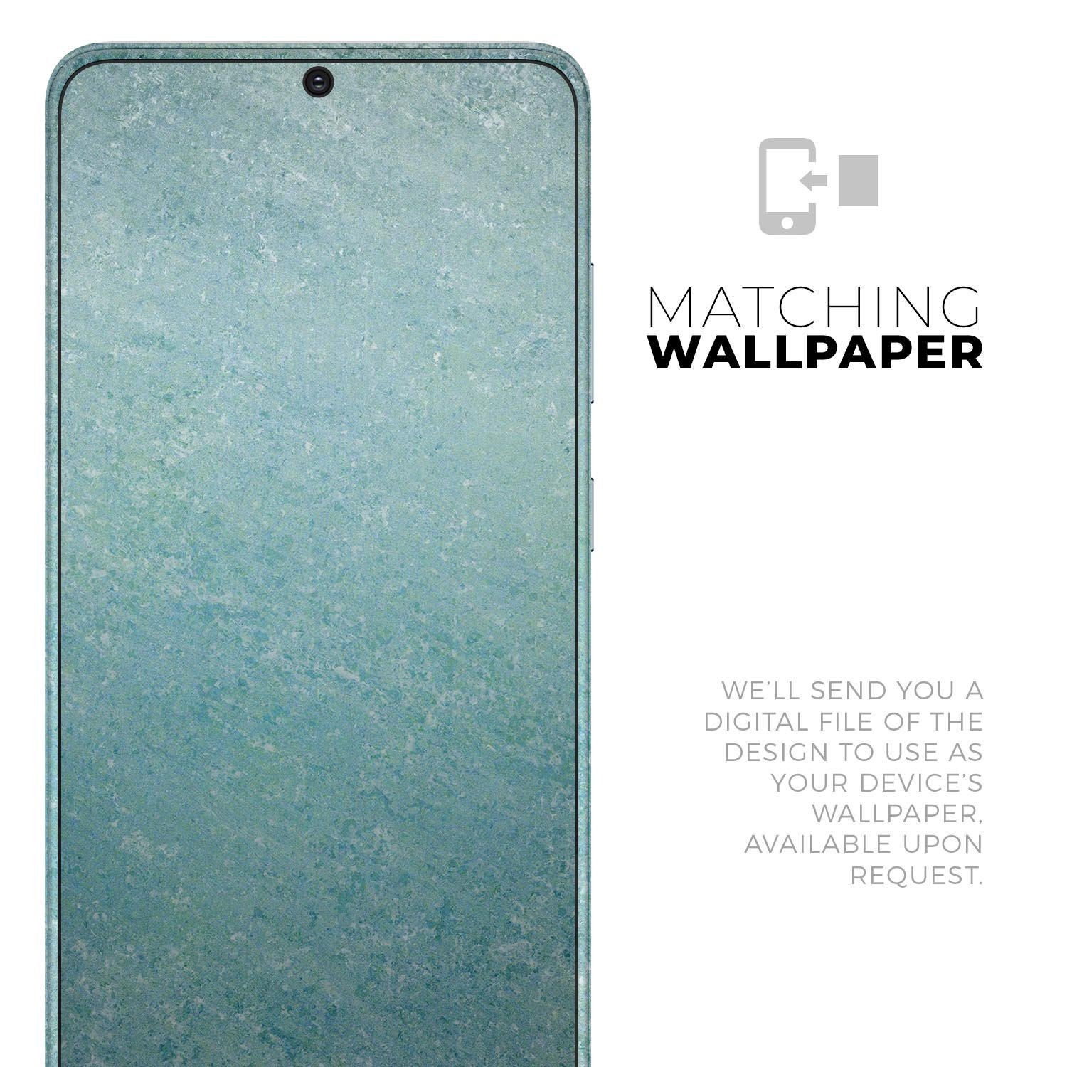 Textured teal skin for Samsung Galaxy S20, showcasing a stylish design with a smooth finish.