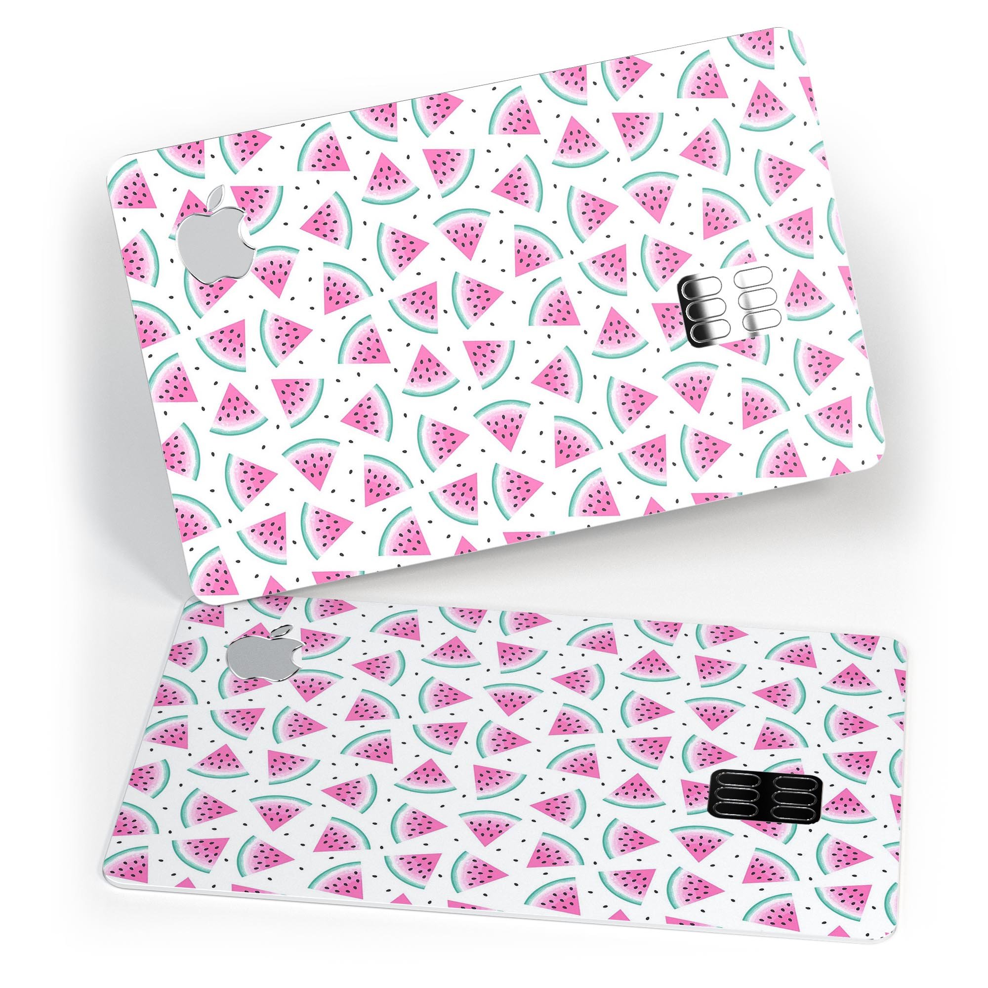 Premium protective decal featuring a vibrant watermelon slice pattern for Apple Card.