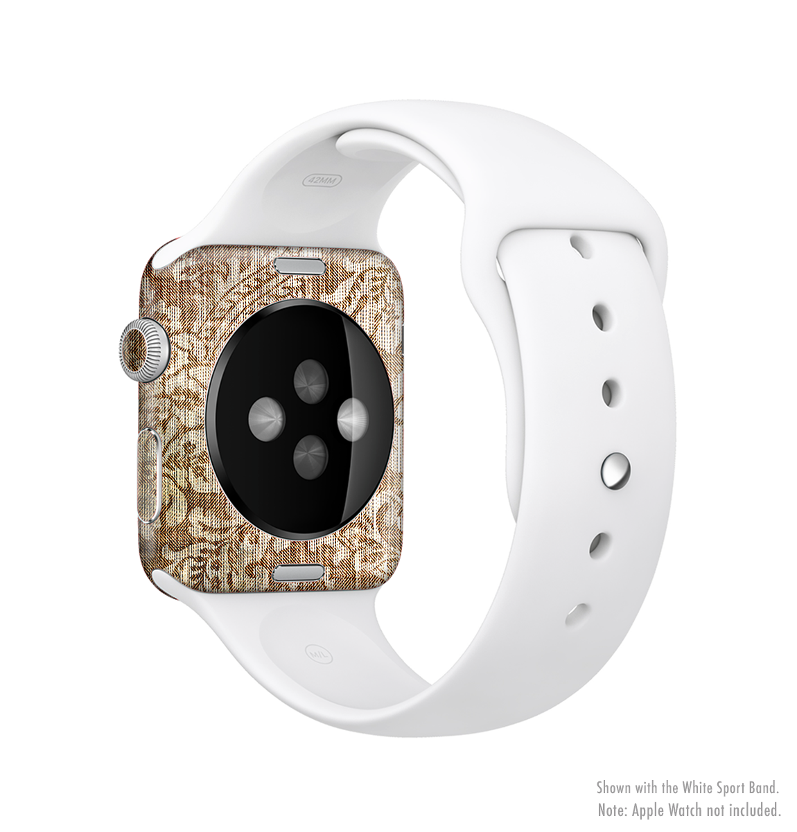 Antique Floral Lace Pattern Skin Kit for Apple Watch, showcasing intricate floral designs on premium vinyl.