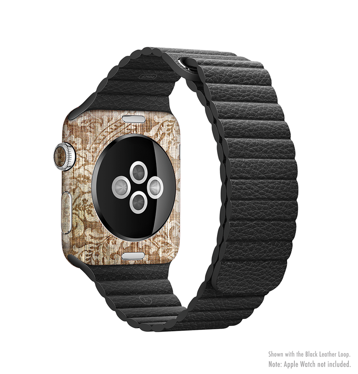 Antique Floral Lace Pattern Skin Kit for Apple Watch, showcasing intricate floral designs on premium vinyl.