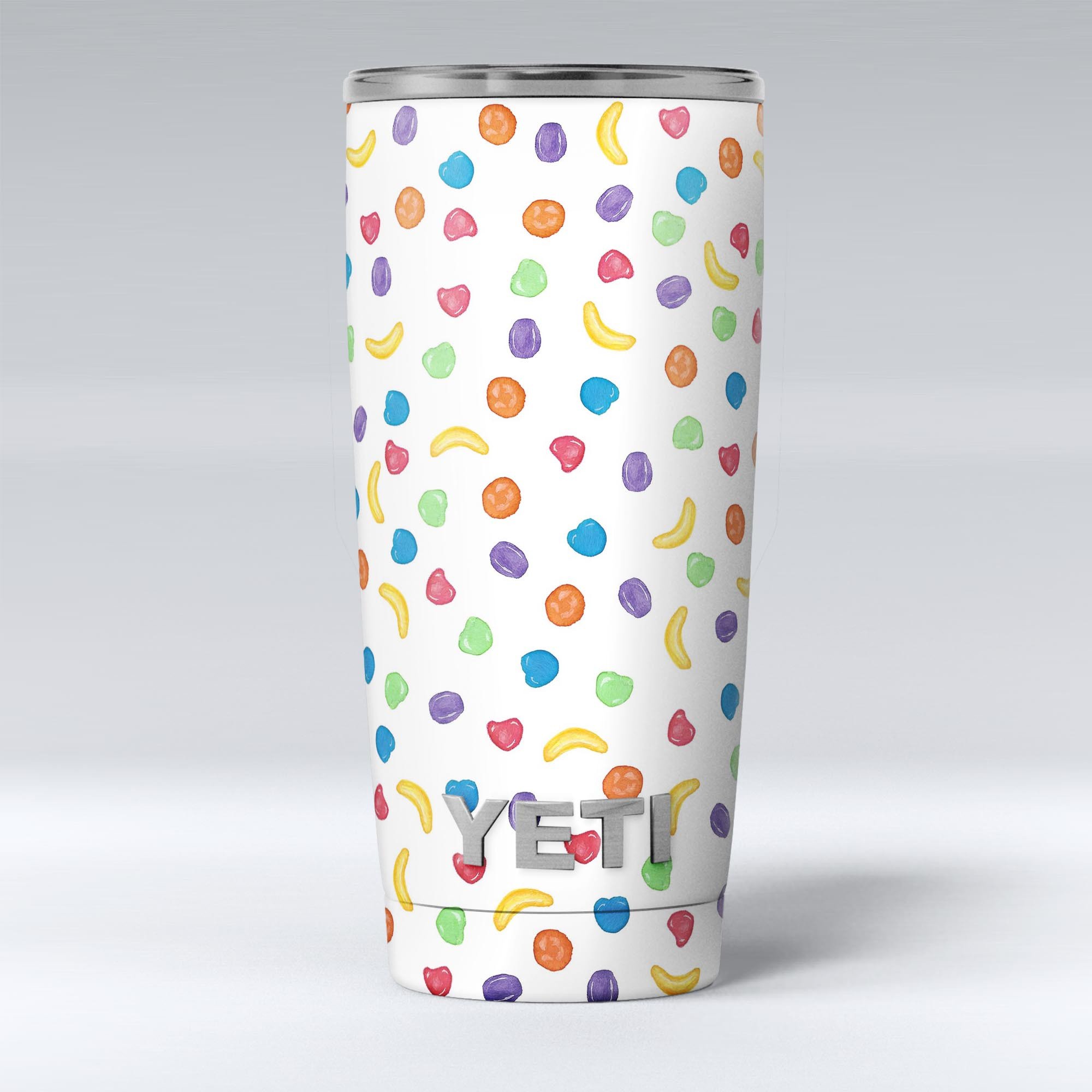 Colorful Candle Spill skin decal vinyl wrap kit for Yeti Coolers, showcasing vibrant design and premium quality.