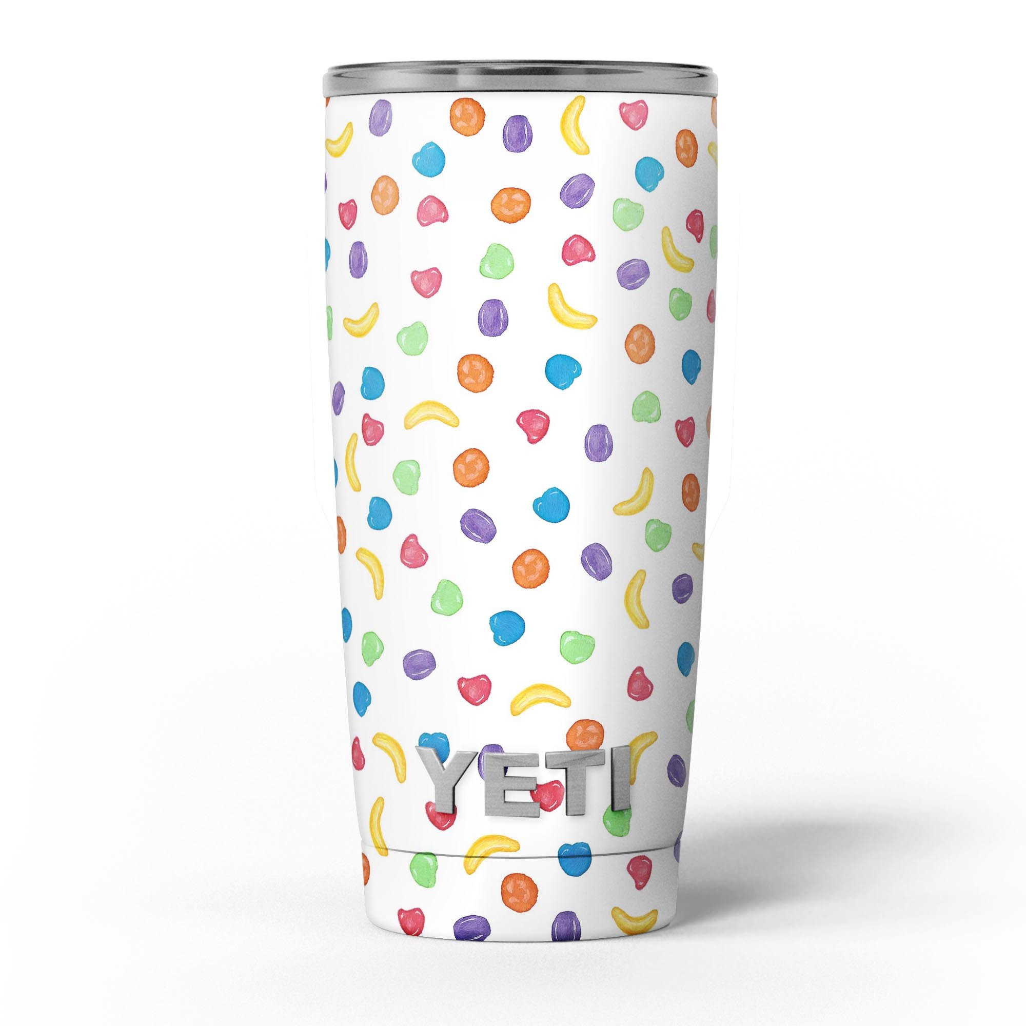 Colorful Candle Spill skin decal vinyl wrap kit for Yeti Coolers, showcasing vibrant design and premium quality.