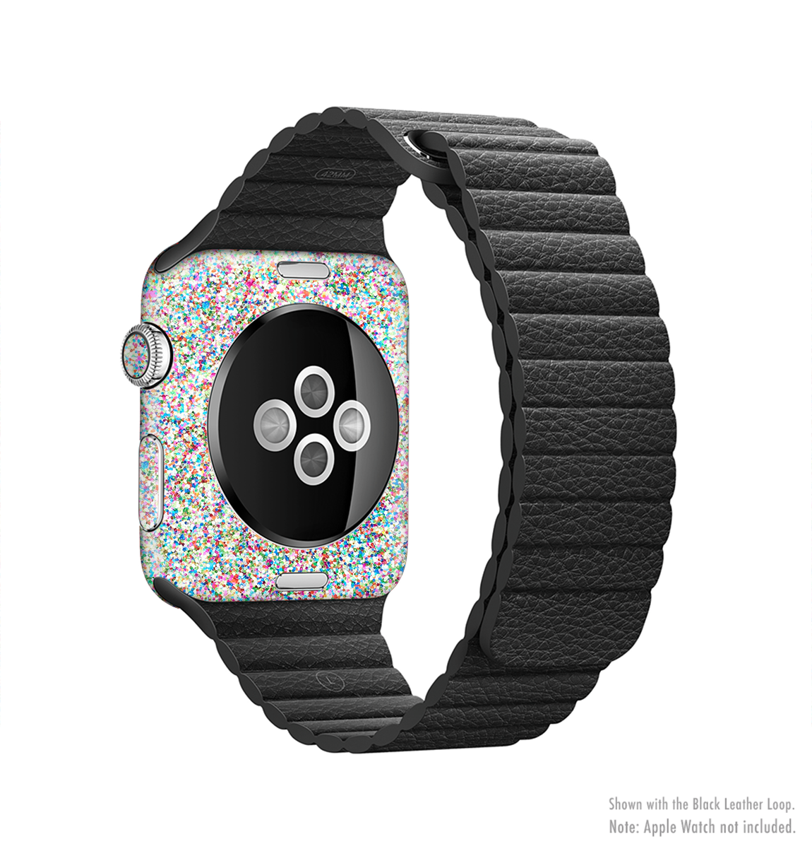 Colorful Small Sprinkles Full-Body Skin Kit for Apple Watch, showcasing vibrant design and premium vinyl material.