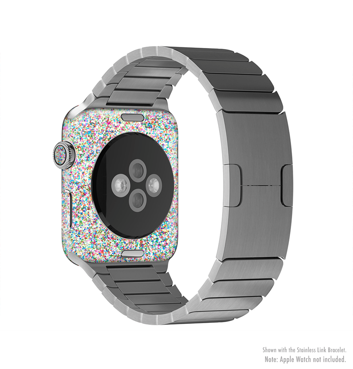 Colorful Small Sprinkles Full-Body Skin Kit for Apple Watch, showcasing vibrant design and premium vinyl material.