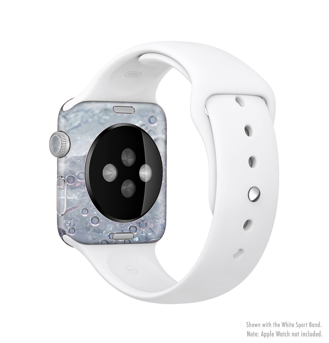 Crystalized Full-Body Skin Kit for Apple Watch showcasing vibrant design and premium vinyl material.