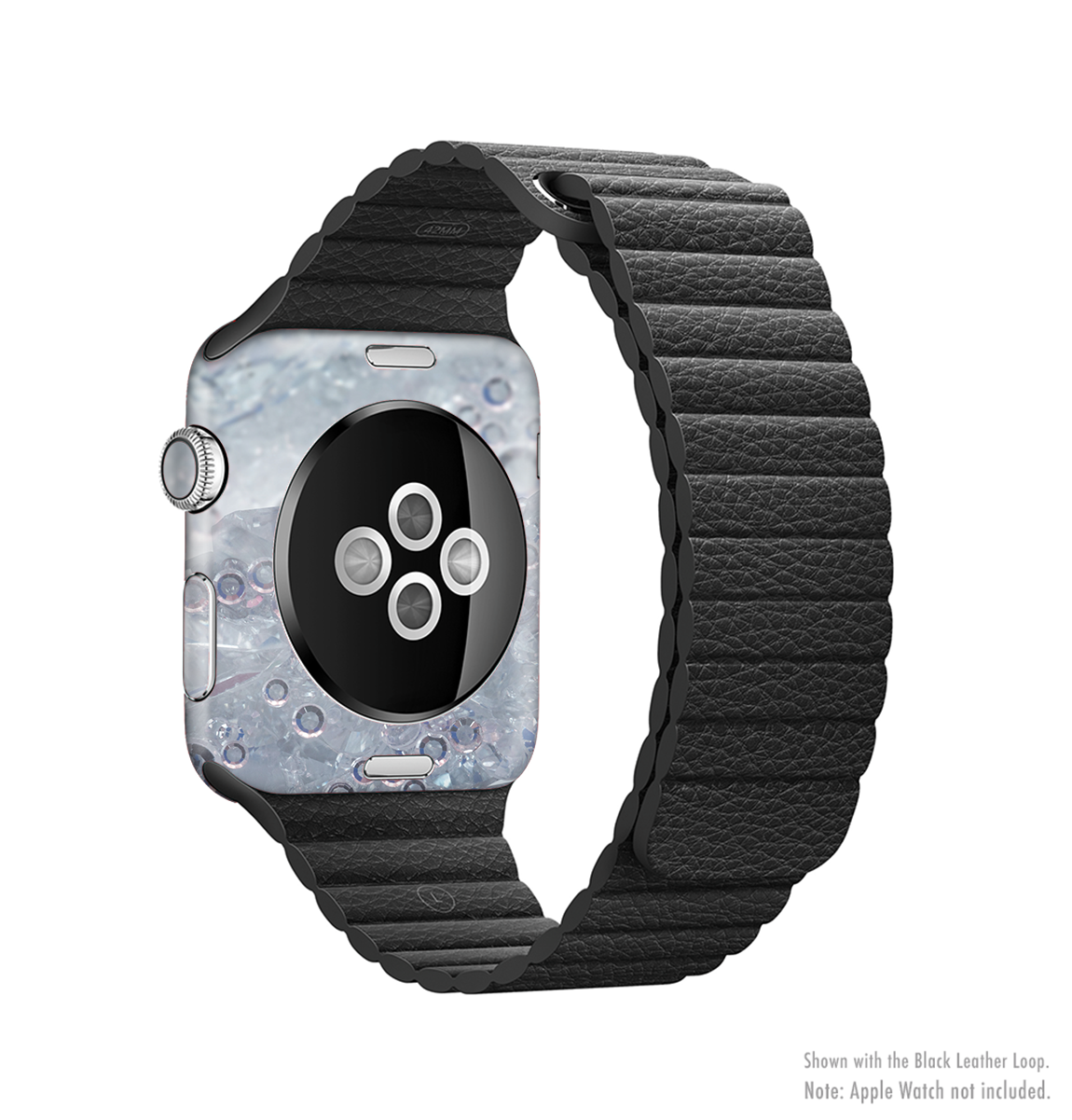 Crystalized Full-Body Skin Kit for Apple Watch showcasing vibrant design and premium vinyl material.