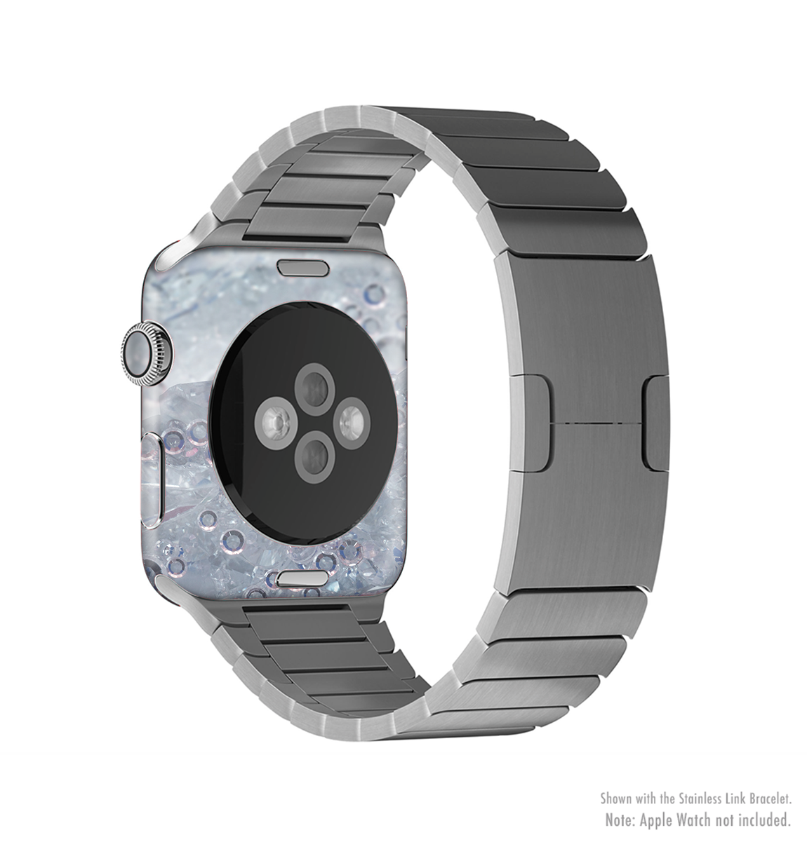 Crystalized Full-Body Skin Kit for Apple Watch showcasing vibrant design and premium vinyl material.