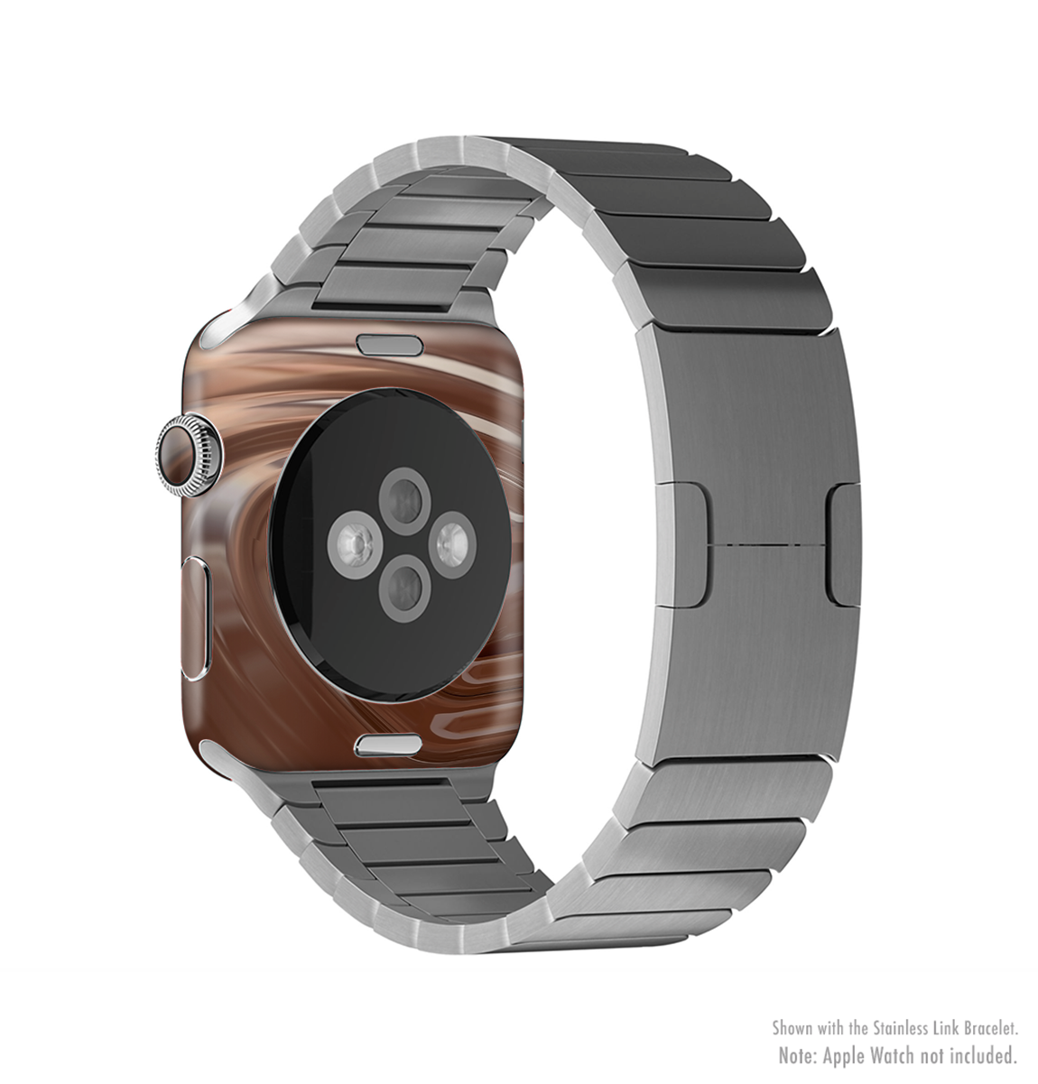 Dipped Chocolate Heart Full-Body Skin Kit for Apple Watch, showcasing its stylish design and premium vinyl material.
