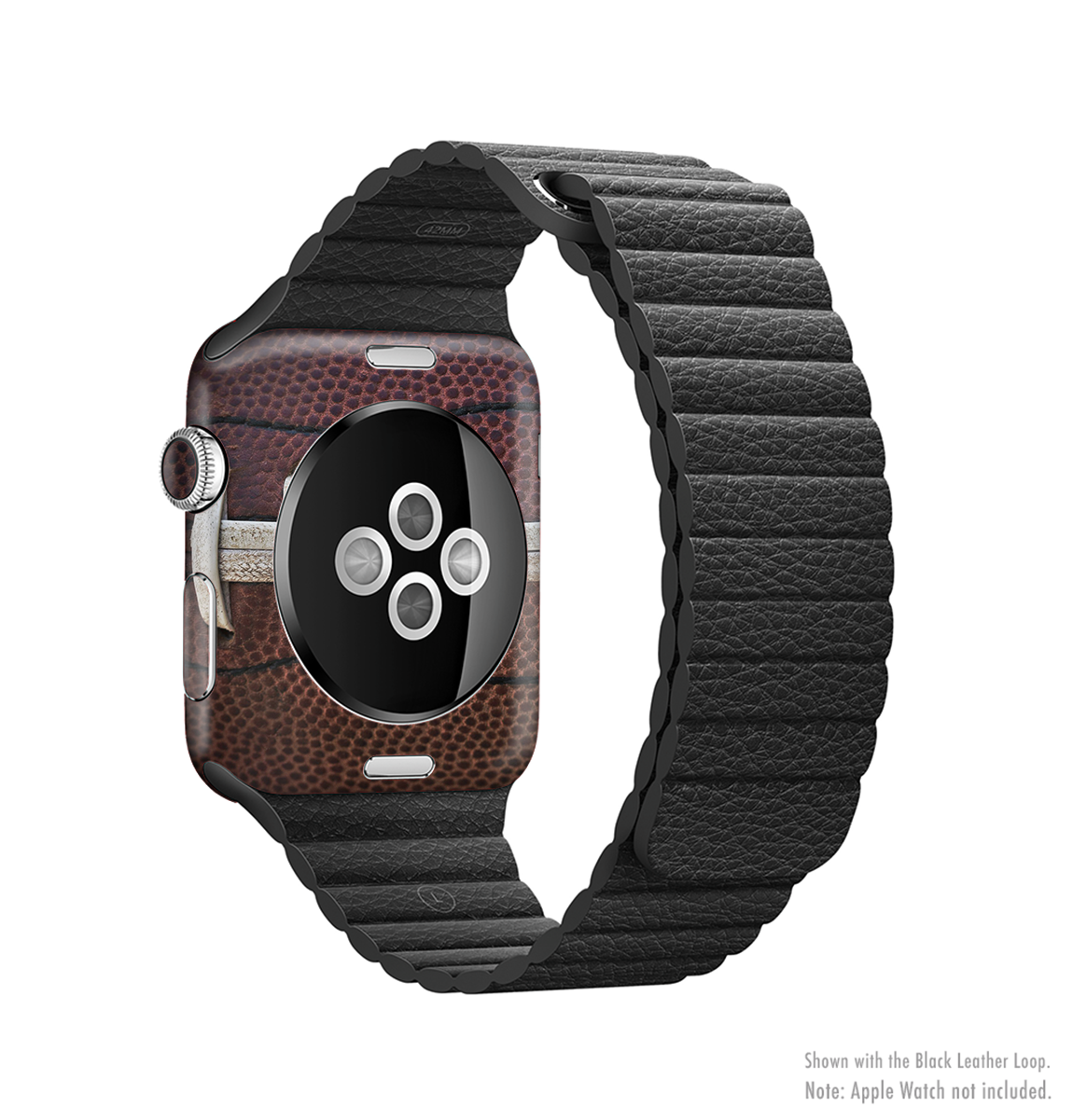 Football Laced Full-Body Skin Kit for Apple Watch showcasing its stylish design and premium vinyl material.