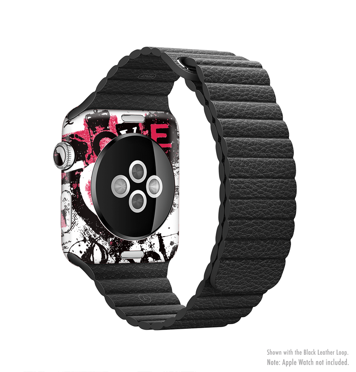 Grunge Love Rocks Full-Body Skin Kit for Apple Watch, showcasing a stylish design with premium vinyl material.