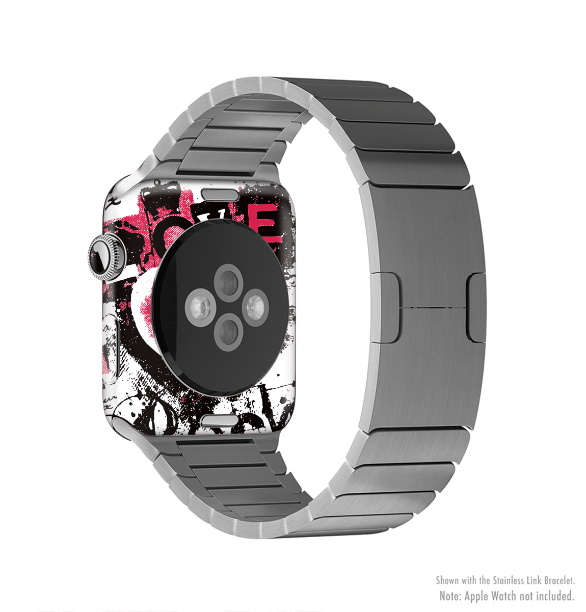 Grunge Love Rocks Full-Body Skin Kit for Apple Watch, showcasing a stylish design with premium vinyl material.