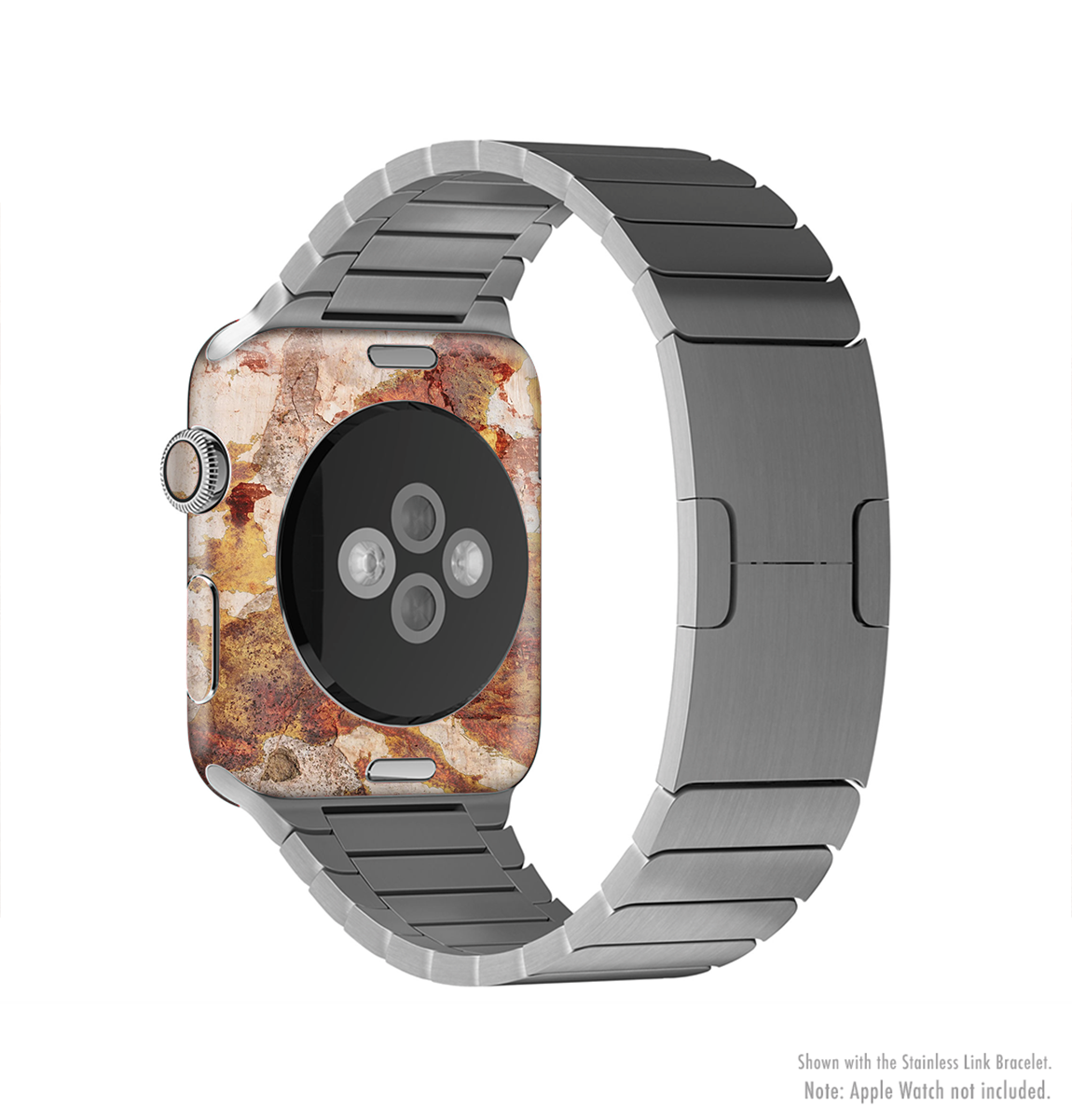 Grungy Red Panel V3 Full-Body Skin Kit for Apple Watch, showcasing its vibrant design and premium vinyl material.