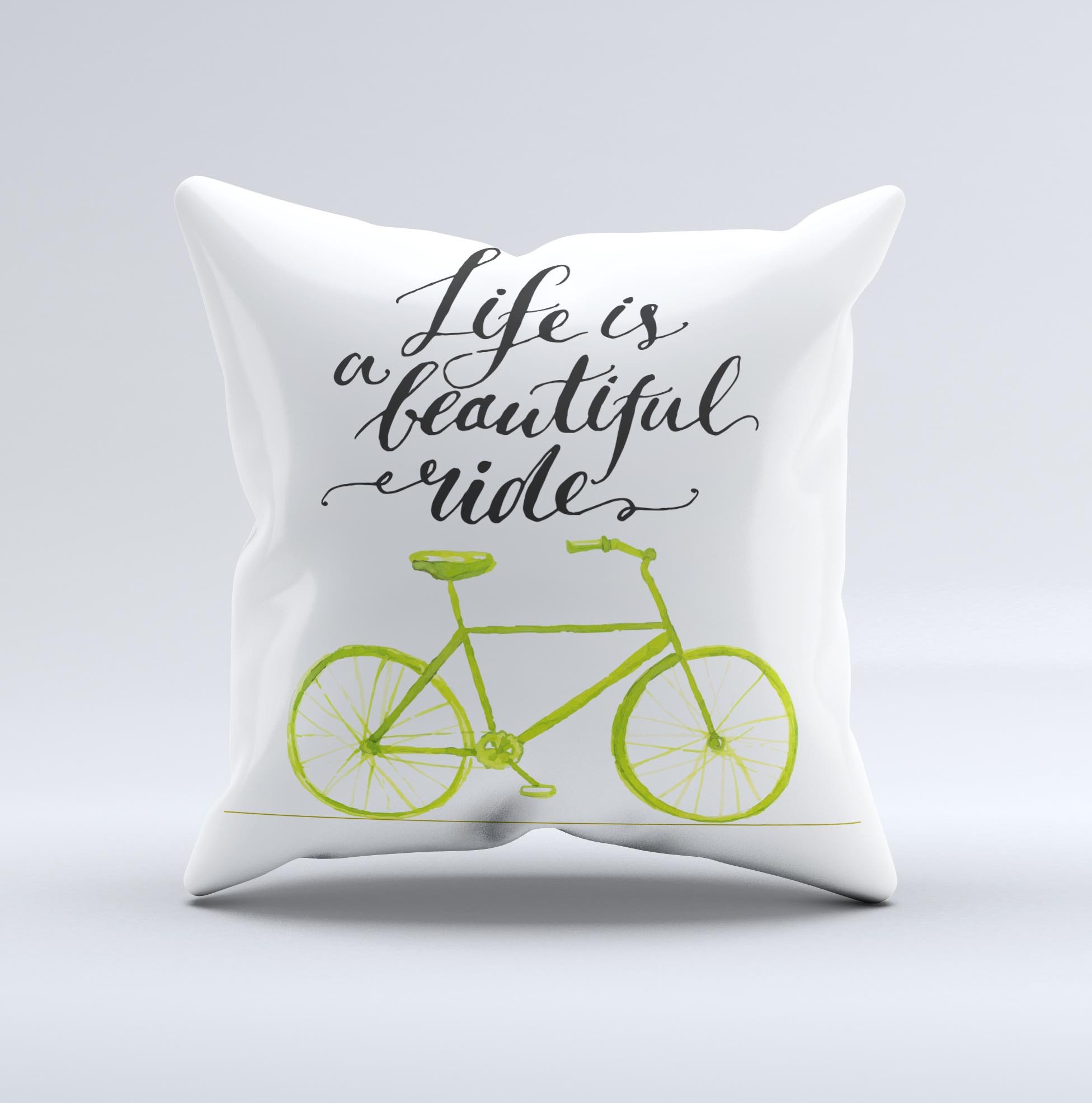 Handcrafted Life is a Beautiful Ride ink-Fuzed Decorative Throw Pillow featuring a unique design, made in Virginia.