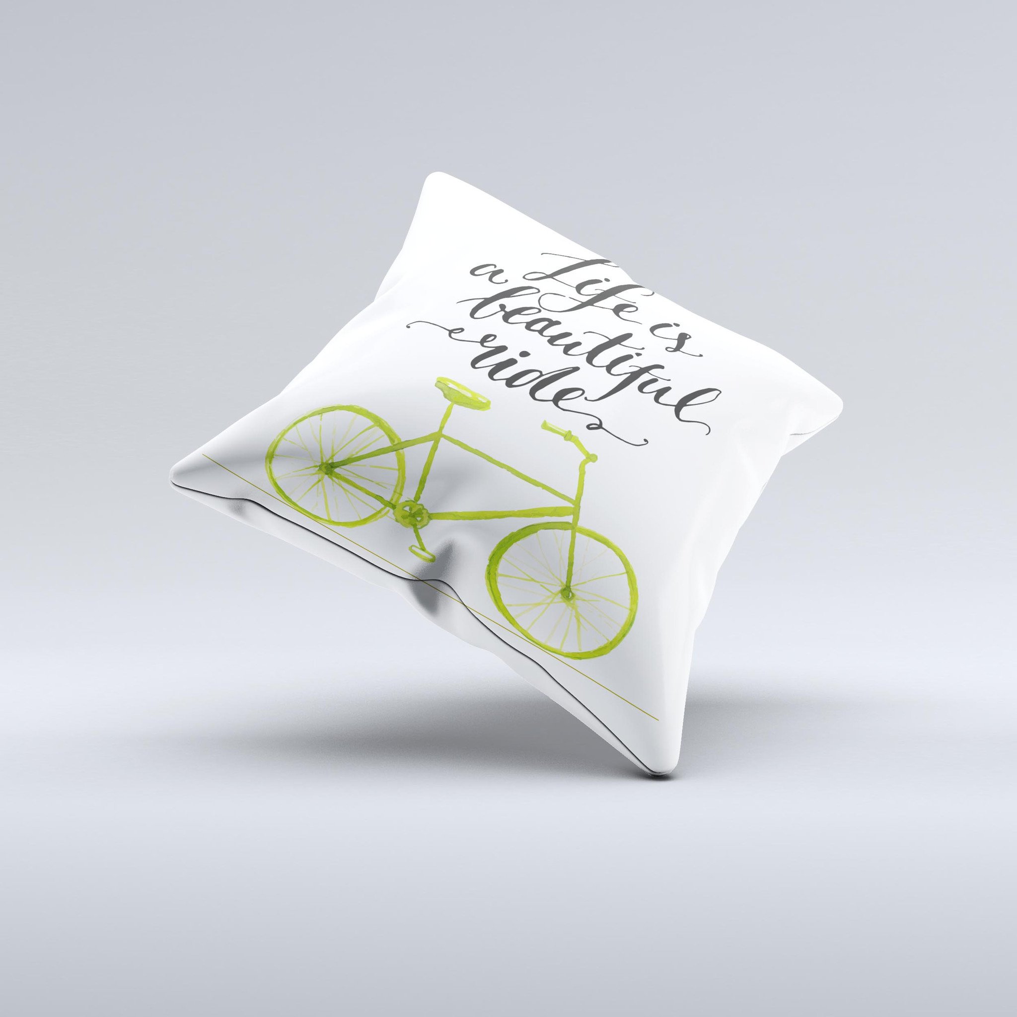 Handcrafted Life is a Beautiful Ride ink-Fuzed Decorative Throw Pillow featuring a unique design, made in Virginia.