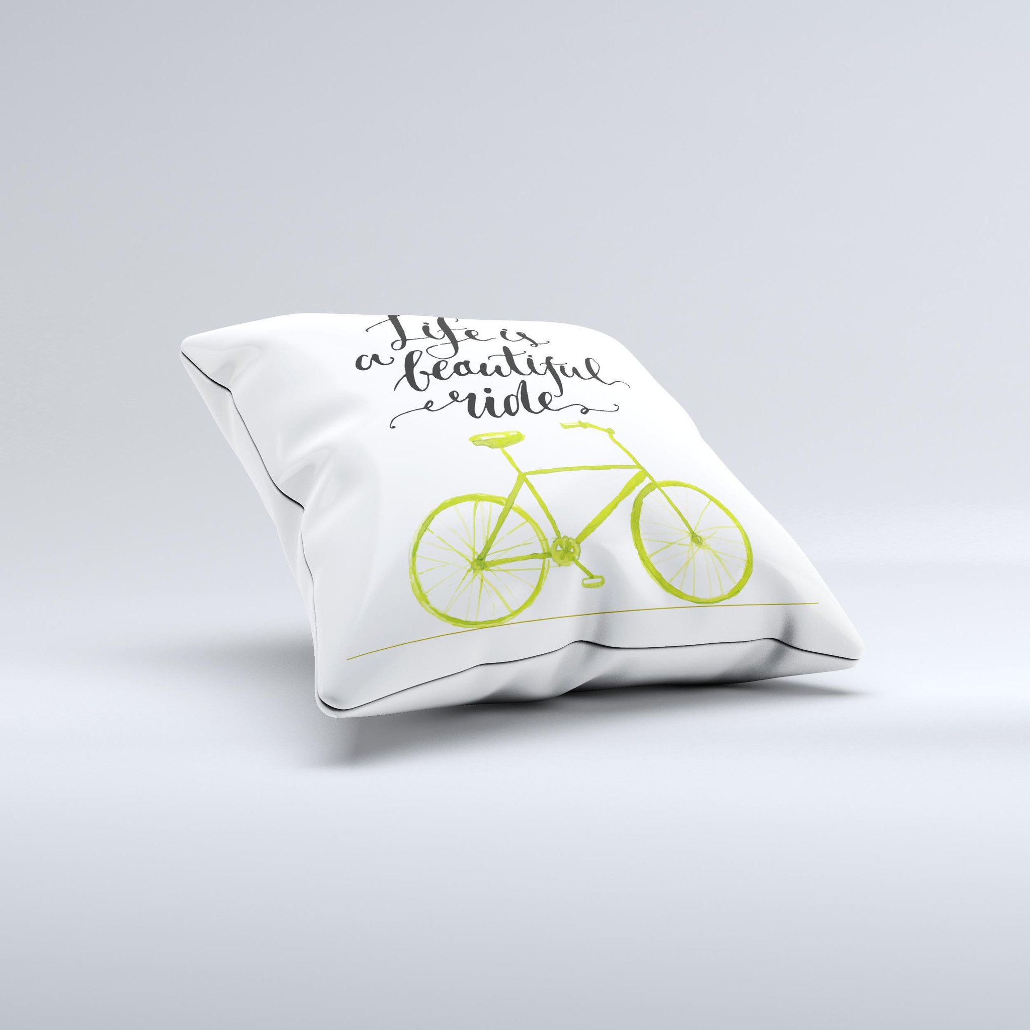 Handcrafted Life is a Beautiful Ride ink-Fuzed Decorative Throw Pillow featuring a unique design, made in Virginia.