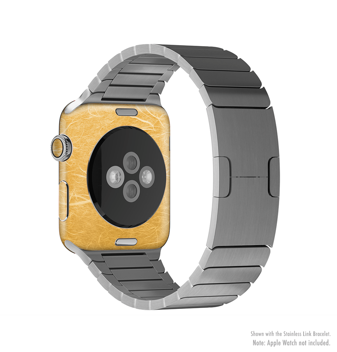 The Messy Golden Strands Full-Body Skin Kit for Apple Watch showcasing its stylish design and premium vinyl material.