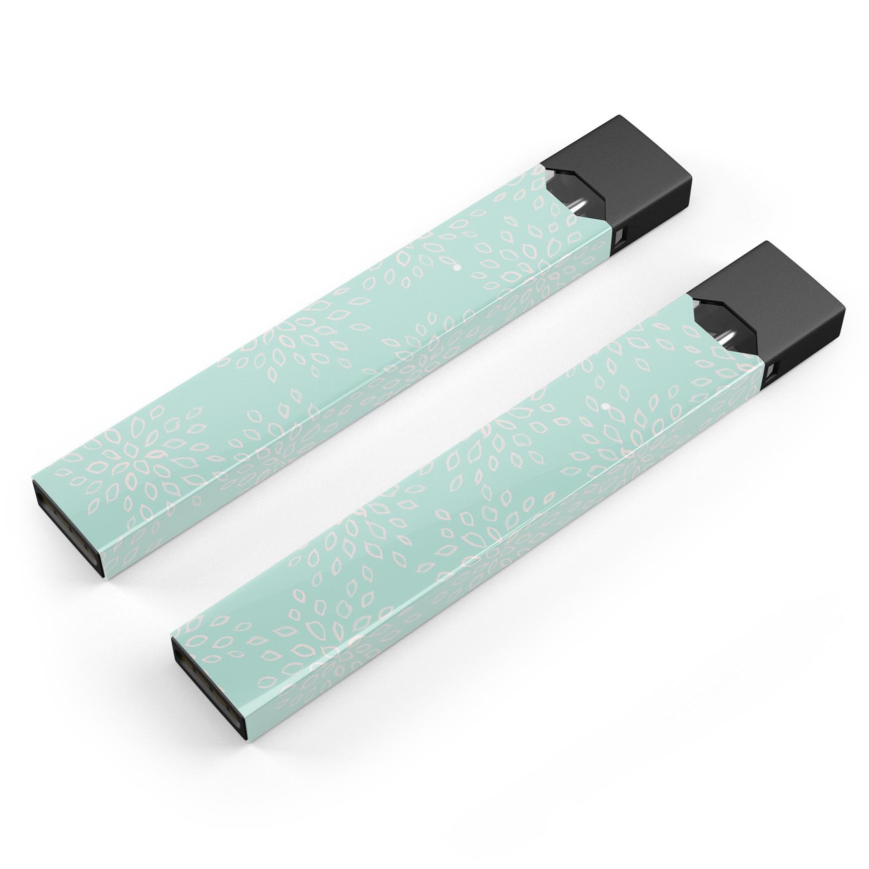The Mint Flower Sprout premium decal skin-wrap sticker for JUUL vaping device, showcasing vibrant mint floral design.