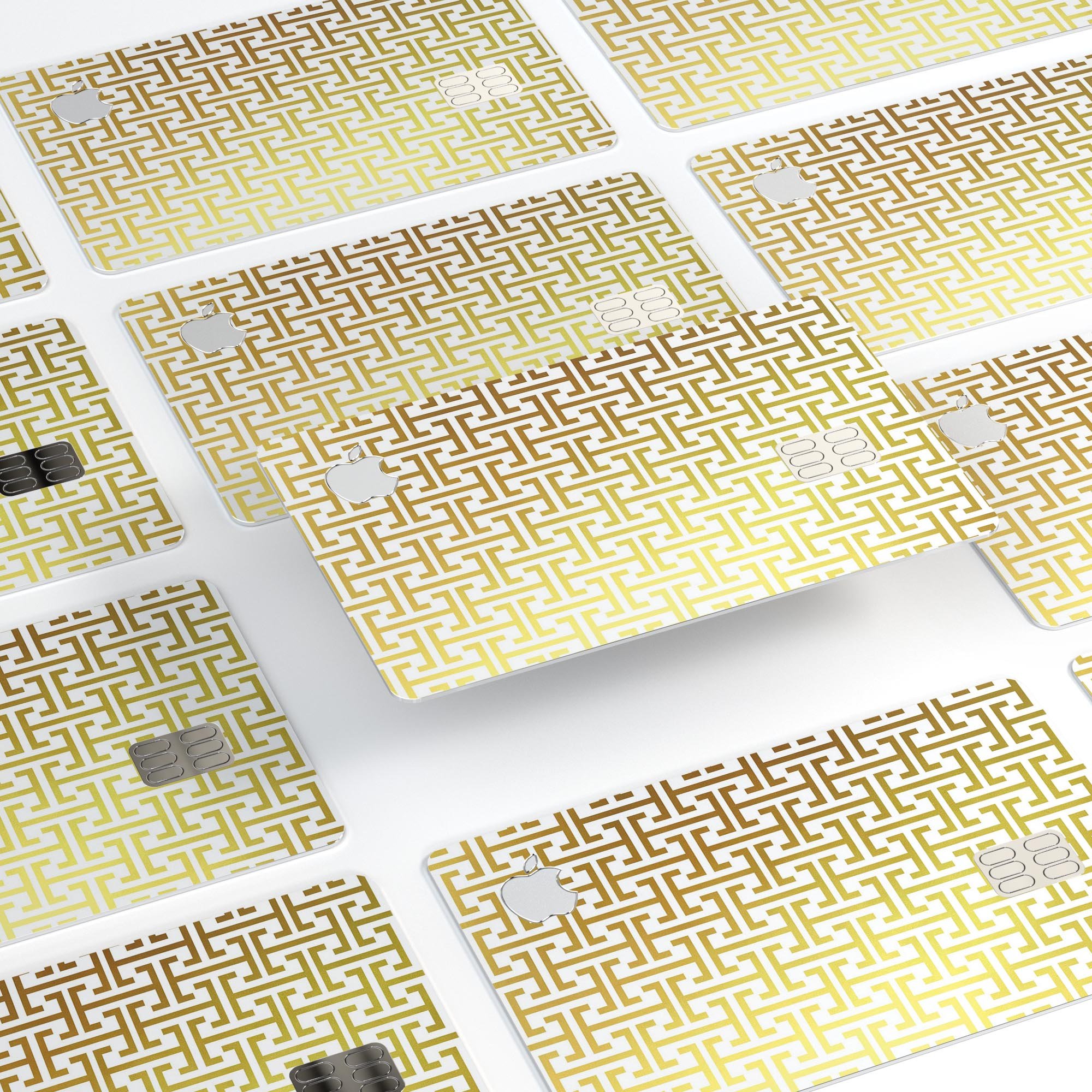 The Modern Green Pattern Premium Protective Decal Skin-Kit for Apple Card, showcasing a vibrant green design on a sleek surface.