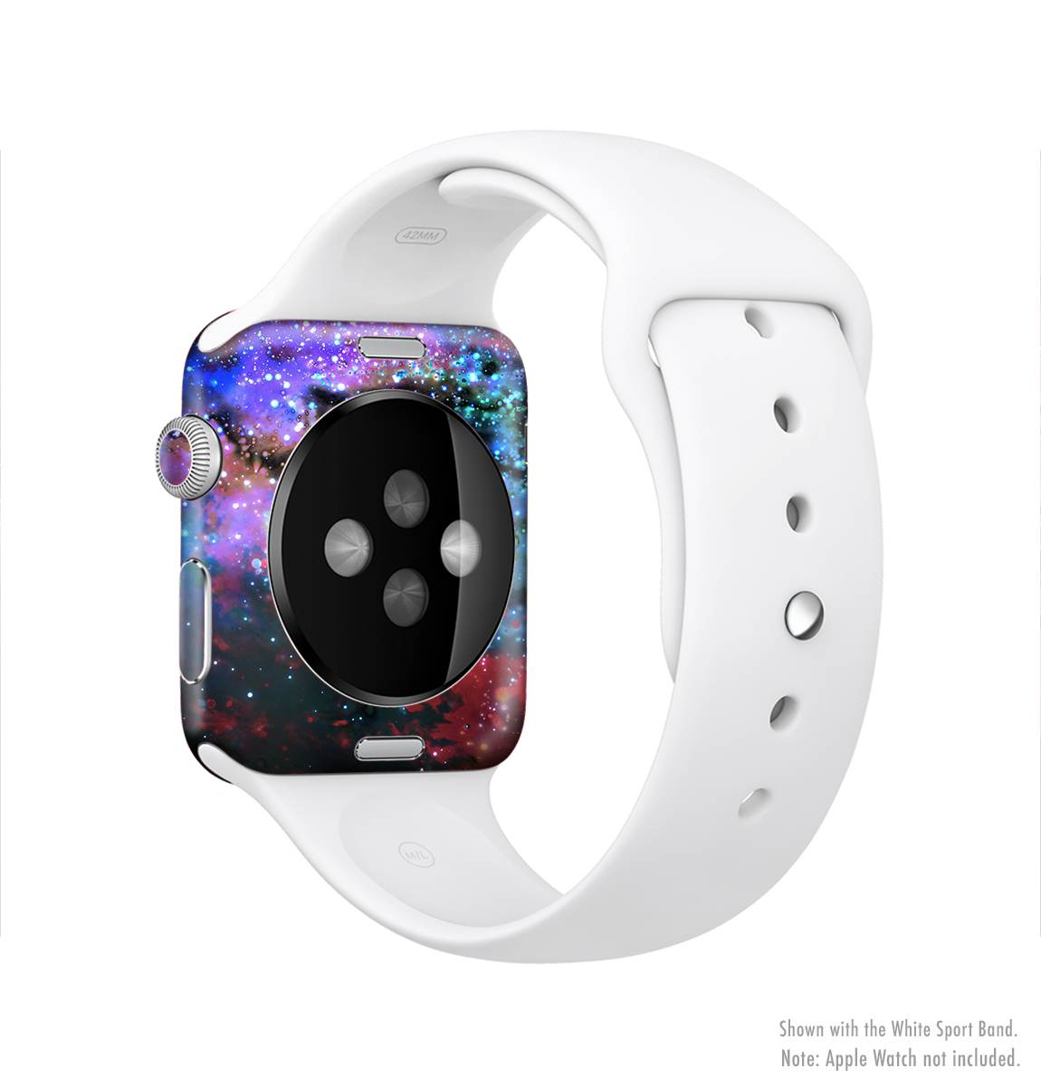 Neon Colored Paint Universe Full-Body Skin Kit for Apple Watch showcasing vibrant colors and sleek design.