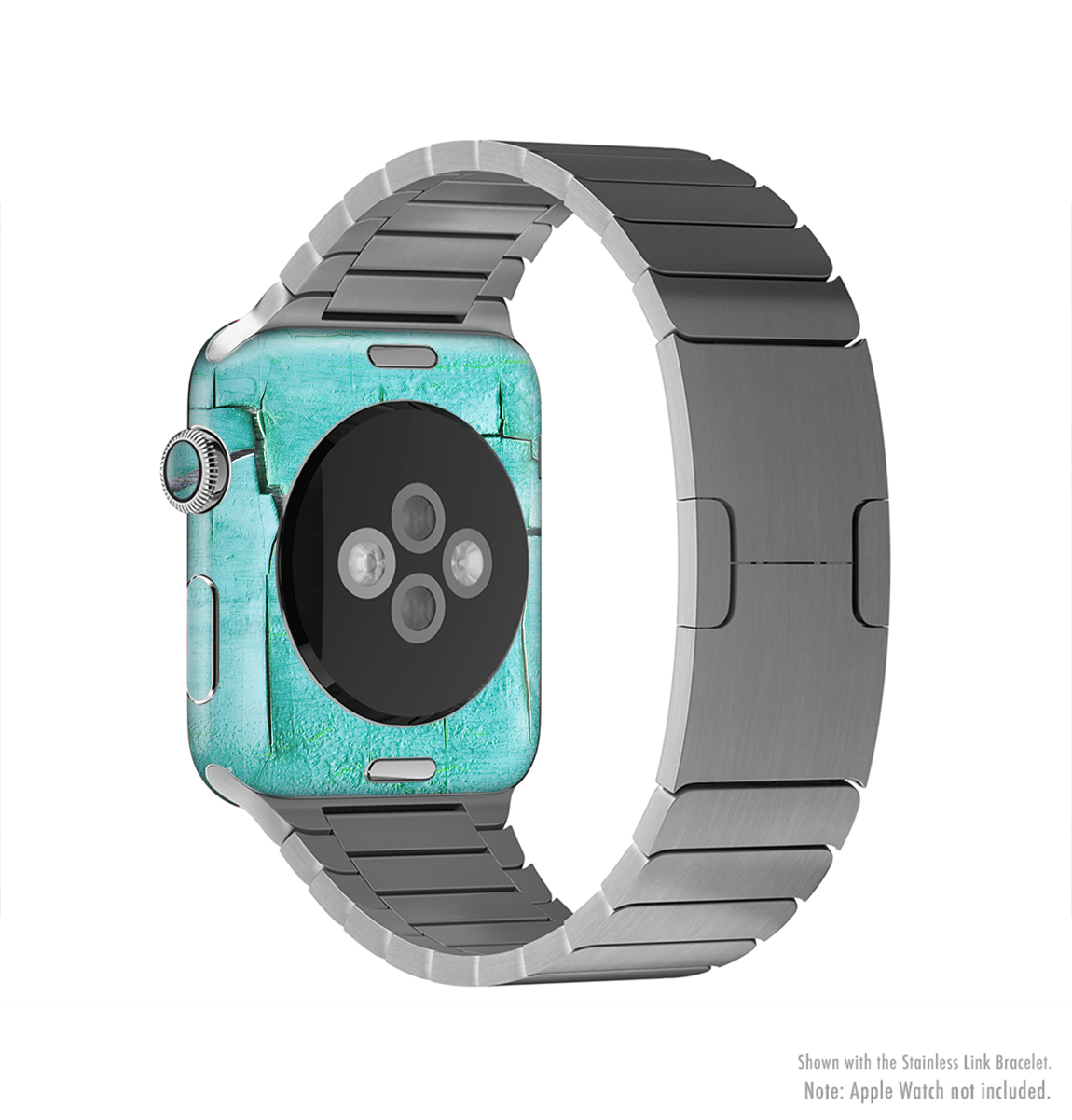 Peeling Teal Paint Full-Body Skin Kit for Apple Watch showcasing vibrant teal color and sleek design.
