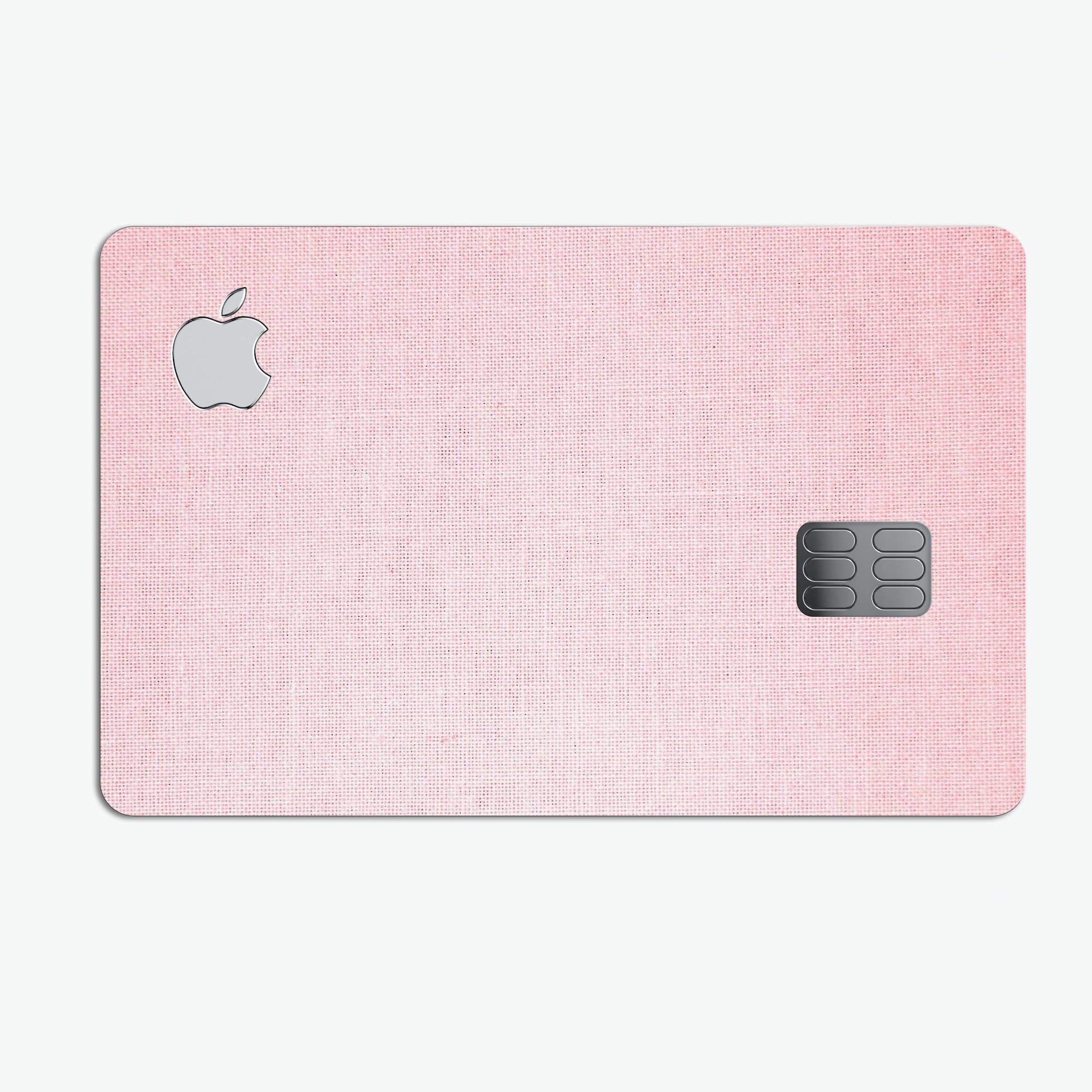 Pink Ombre Scratched Service decal skin for Apple Card, showcasing a stylish design with premium vinyl material.