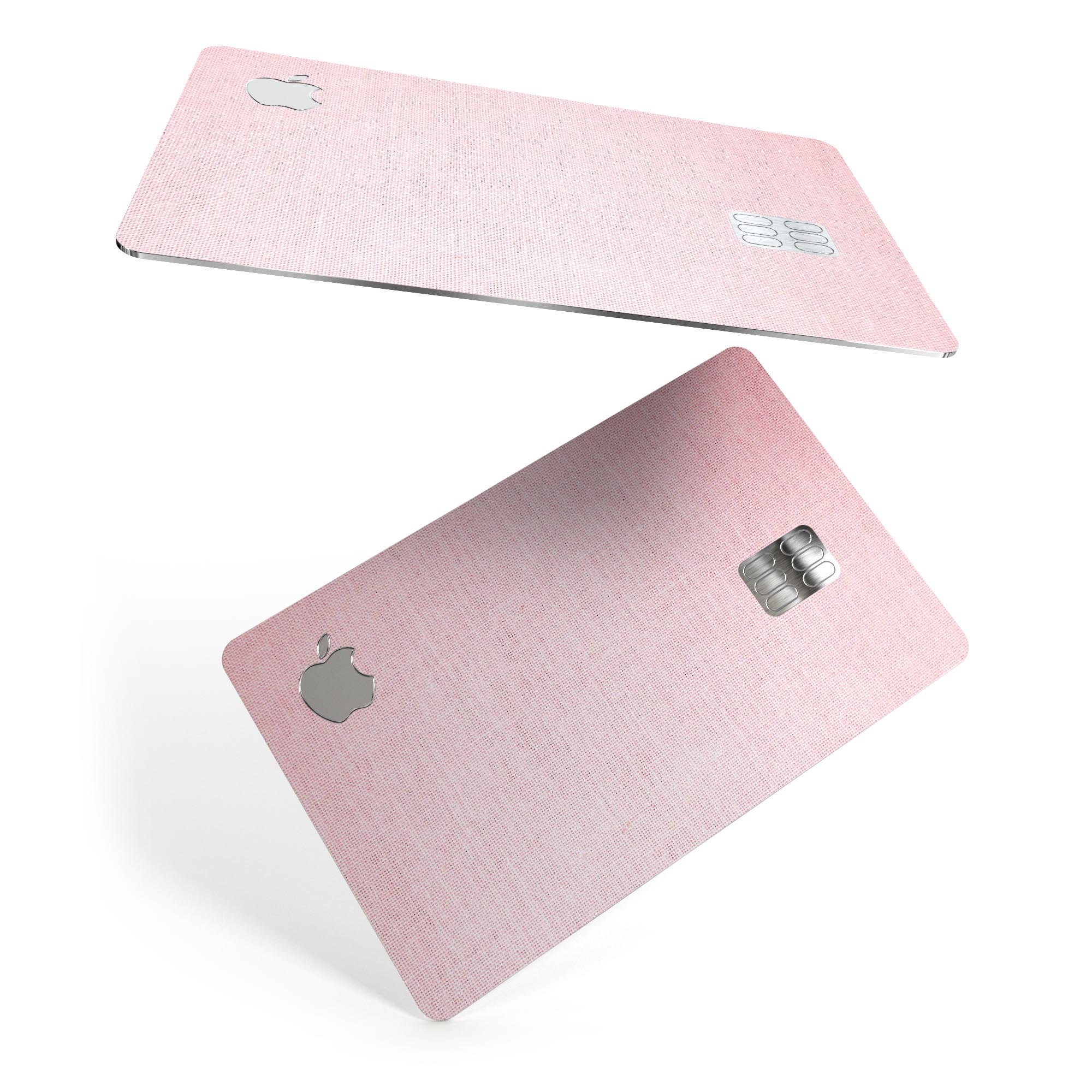Pink Ombre Scratched Service decal skin for Apple Card, showcasing a stylish design with premium vinyl material.