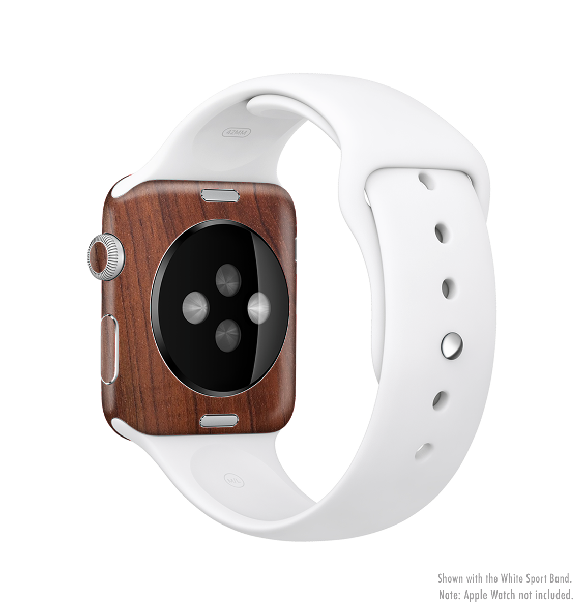 Raw Wood Grain Texture Full-Body Skin Kit for Apple Watch, showcasing its stylish design and premium vinyl material.