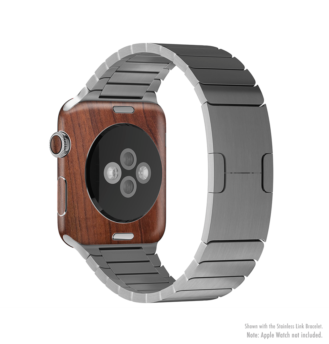 Raw Wood Grain Texture Full-Body Skin Kit for Apple Watch, showcasing its stylish design and premium vinyl material.