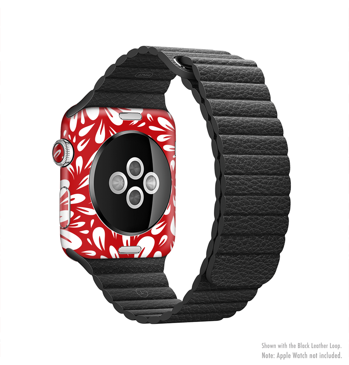 The Red Vector Floral Sprout Full-Body Skin Kit for Apple Watch featuring vibrant floral patterns and a sleek design.