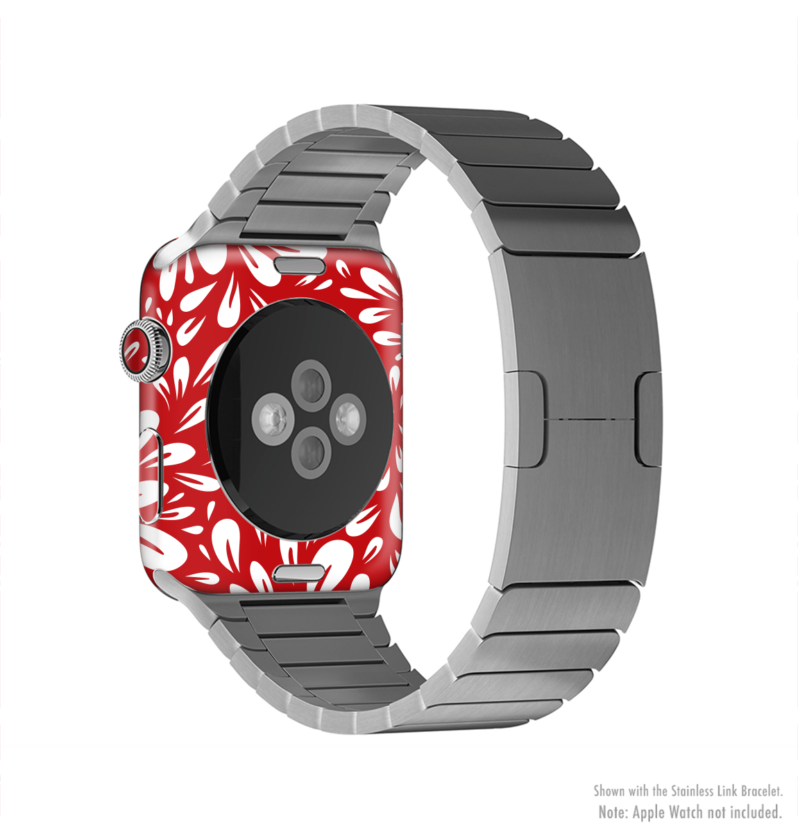 The Red Vector Floral Sprout Full-Body Skin Kit for Apple Watch featuring vibrant floral patterns and a sleek design.