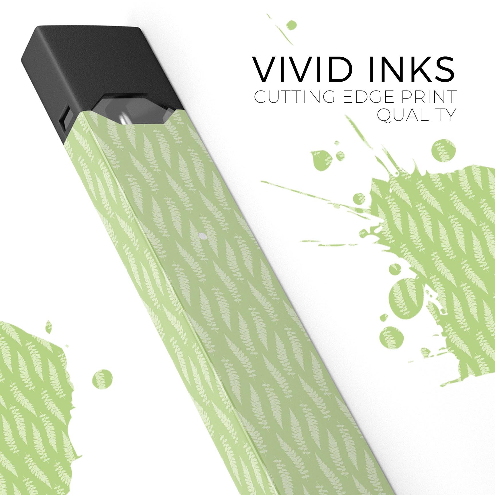 The Sage Strands of Grass skin-wrap sticker designed for JUUL vaping device, showcasing its vibrant design and protective features.