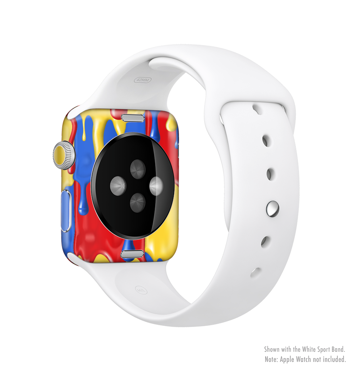 Vector Paint Drips Full-Body Skin Kit for Apple Watch showcasing vibrant colors and a sleek design.