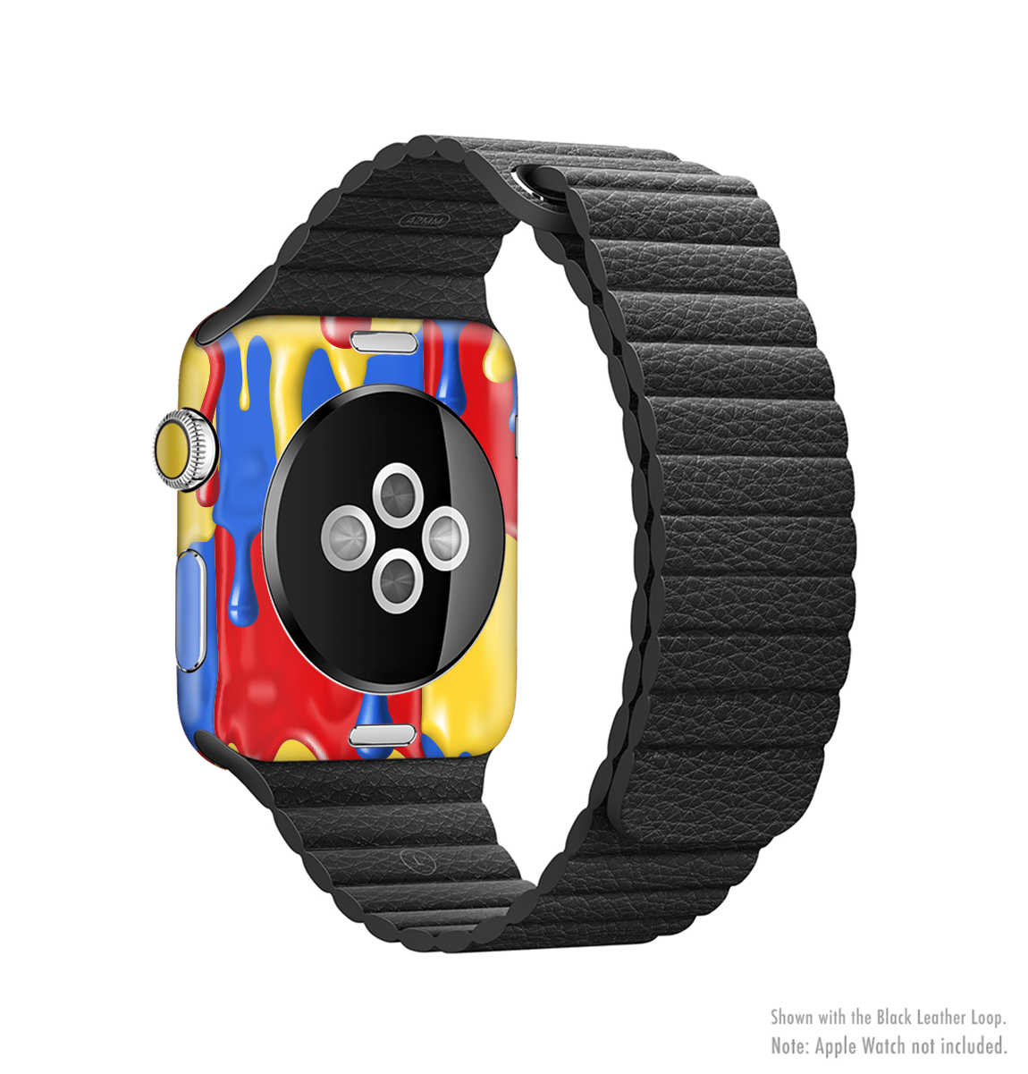 Vector Paint Drips Full-Body Skin Kit for Apple Watch showcasing vibrant colors and a sleek design.