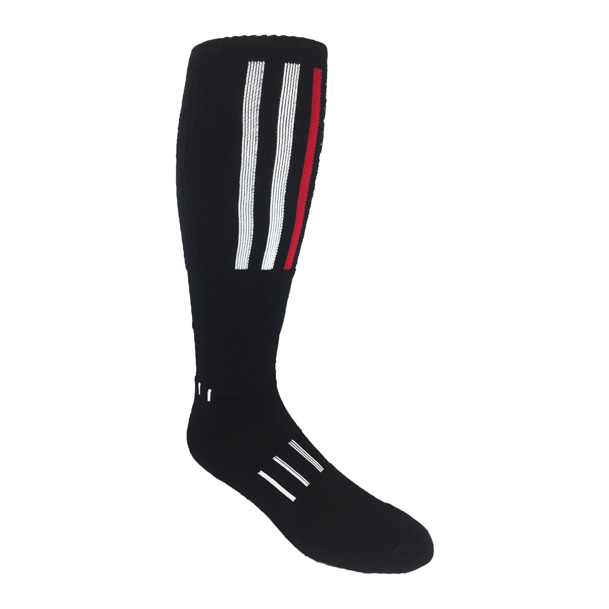 Thin Line Deadlift Knee High Socks featuring the Thin Blue Line flag design, ideal for athletes and fitness enthusiasts.