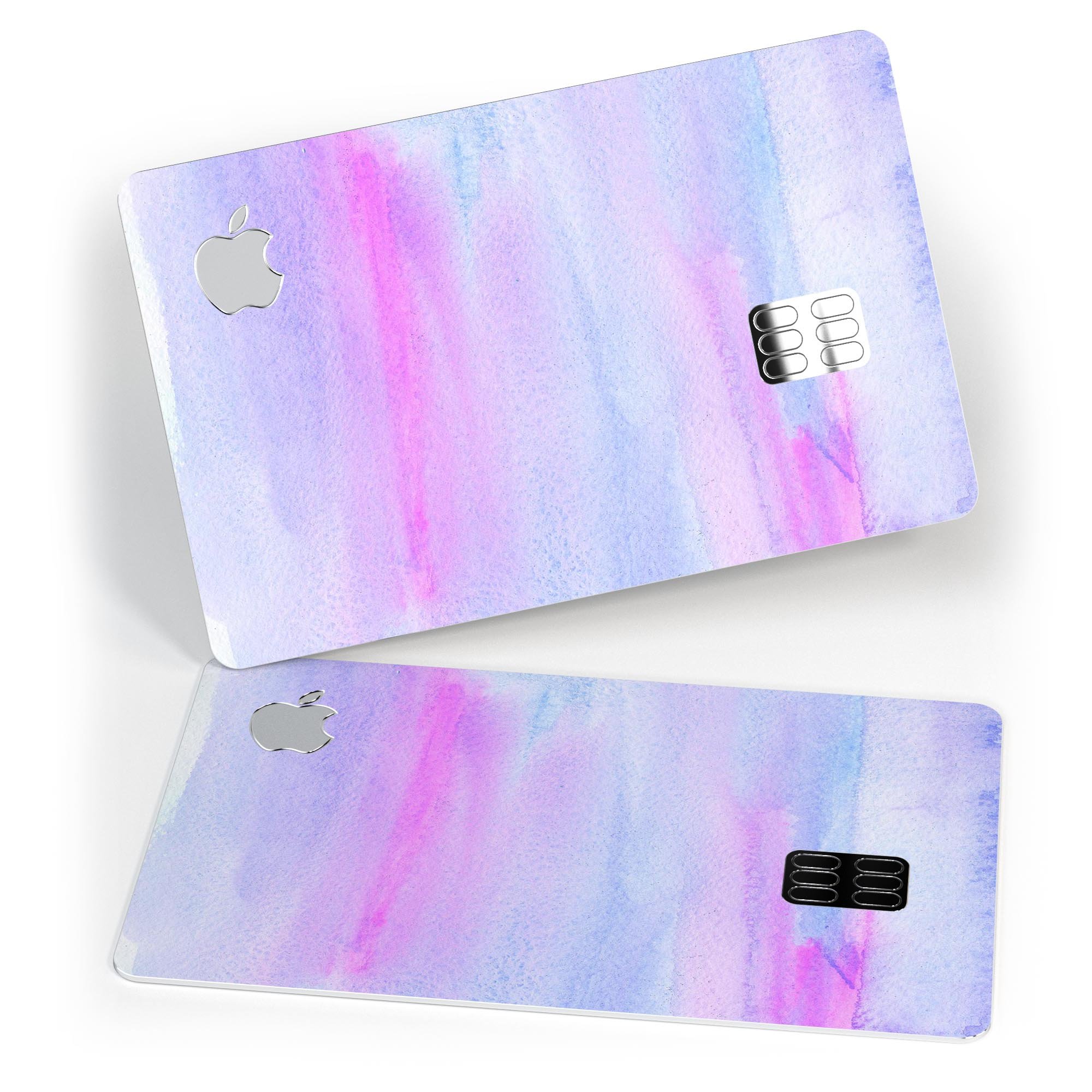 Tie Dyed Absorbed Watercolor Texture decal for Apple Card, showcasing vibrant colors and a protective design.