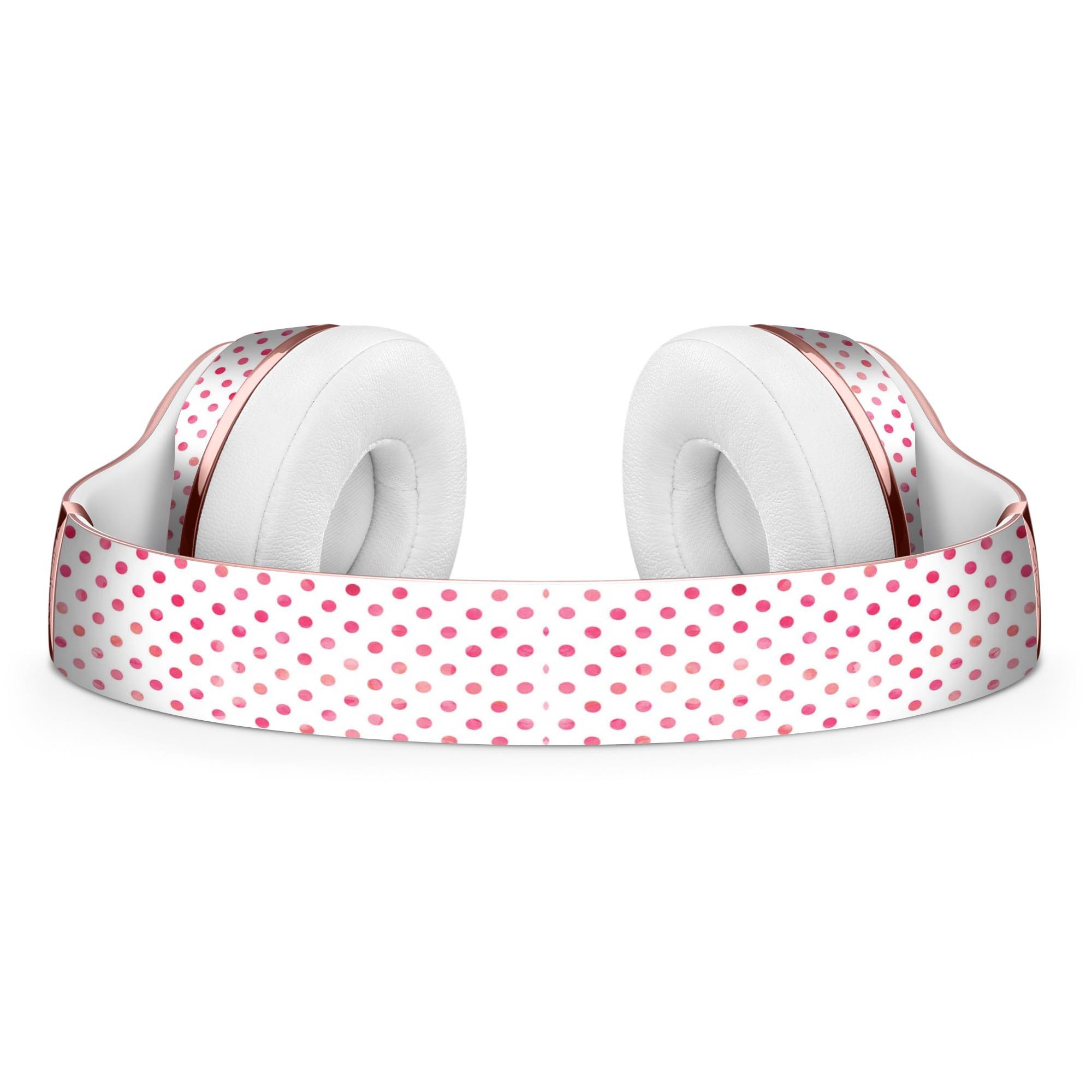 Tiny Pink Watercolor Polka Dots Skin Kit for Beats by Dre Solo 3 Wireless Headphones, showcasing vibrant polka dot design.