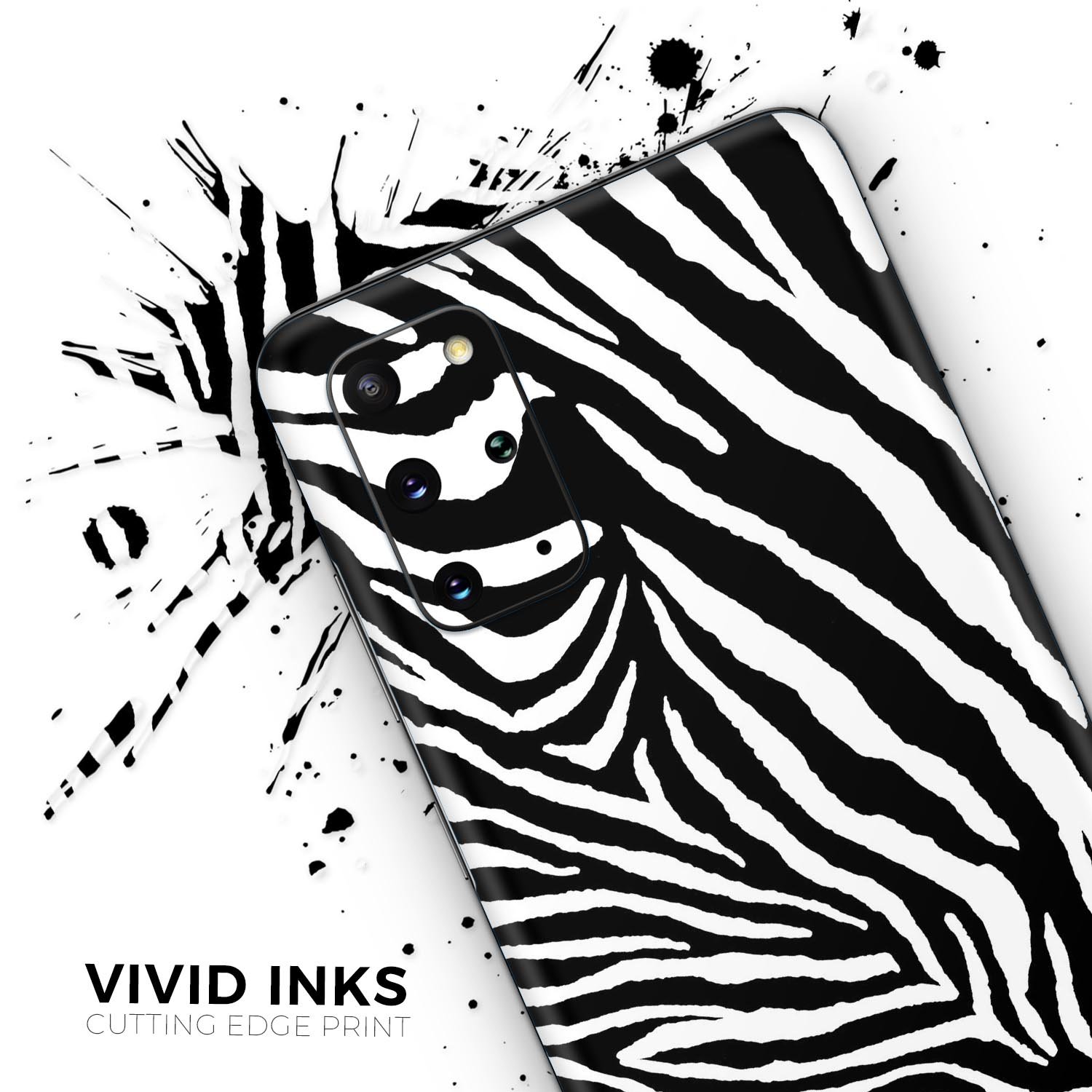 Toned Zebra Print Skin-Kit for Samsung Galaxy S20, showcasing a stylish design with a premium vinyl finish.