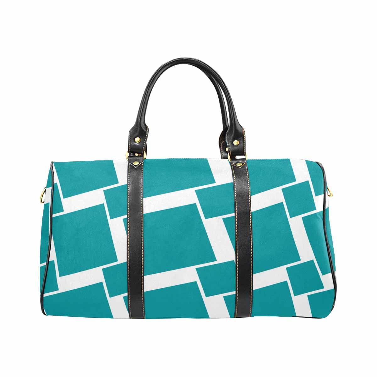 Mystic Blue Travel Bag with adjustable shoulder strap, showcasing its spacious design and durable fabric.