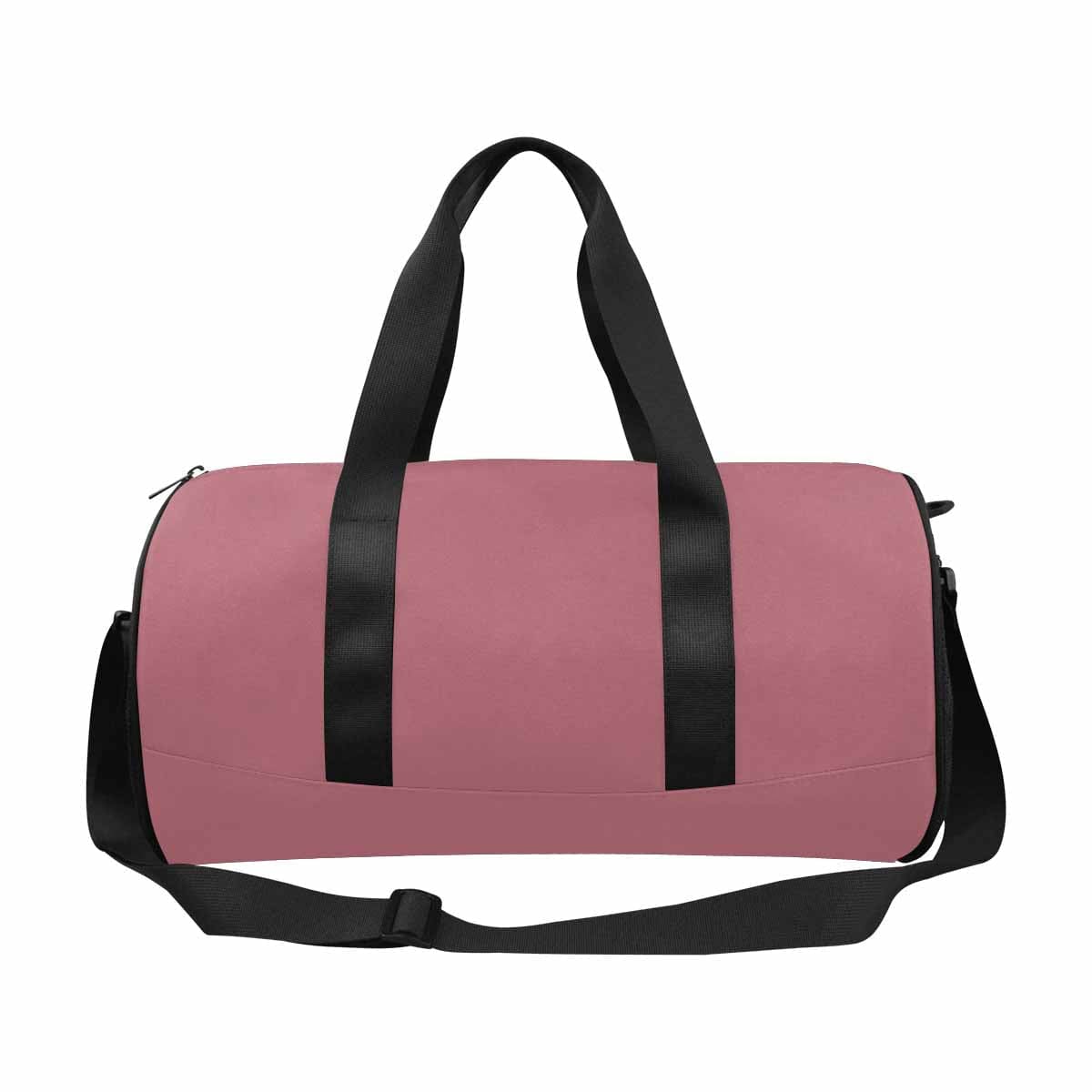 Stylish Travel Duffel Bag in Rose Gold Red, featuring waterproof fabric and spacious compartments for travel and sports.