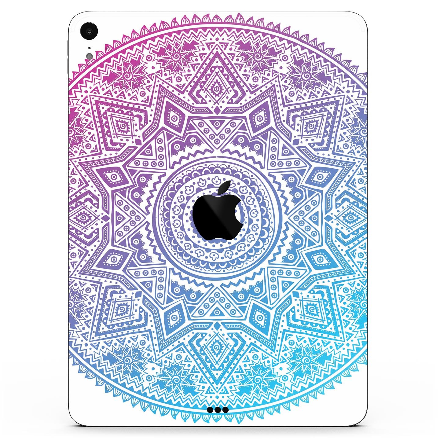 Tribal Ethnic Mandala v5 full body skin decal for Apple iPad Pro, showcasing intricate tribal design and premium 3M material.