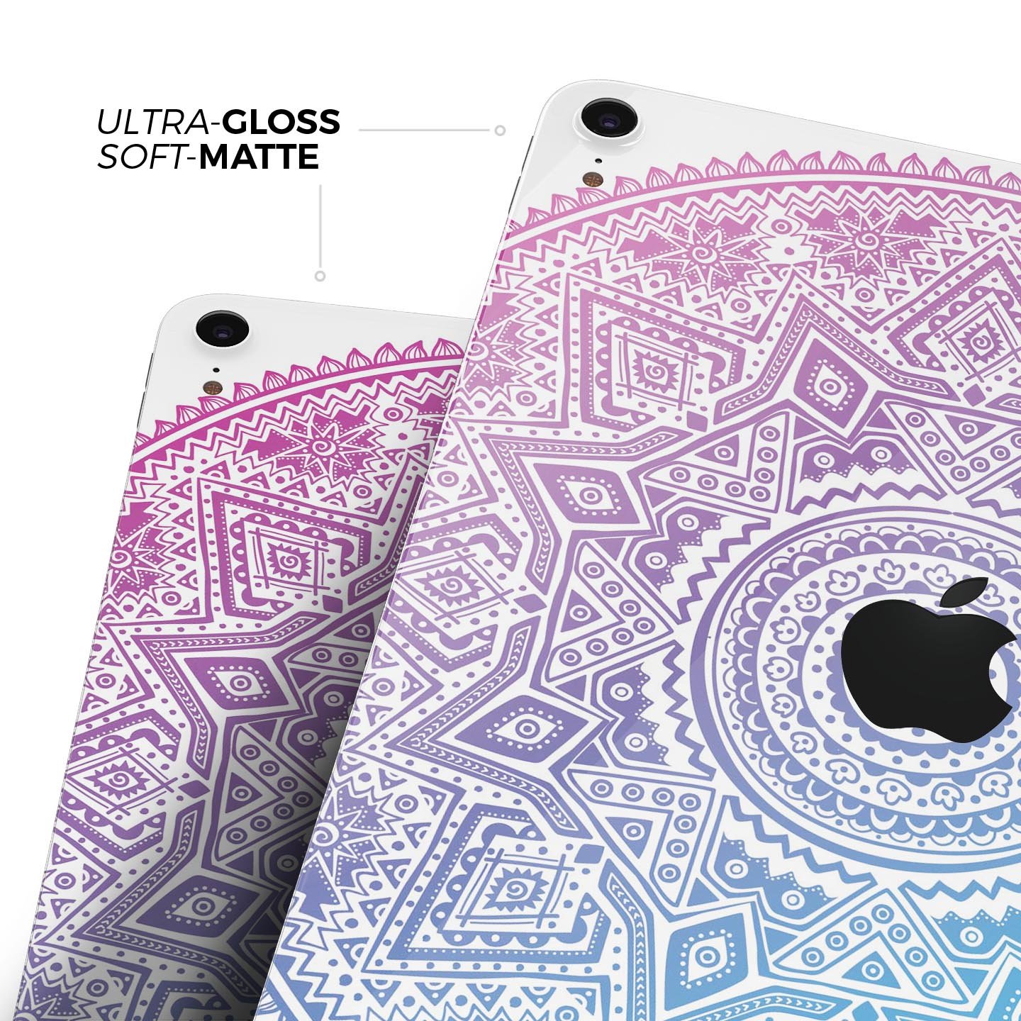 Tribal Ethnic Mandala v5 full body skin decal for Apple iPad Pro, showcasing intricate tribal design and premium 3M material.