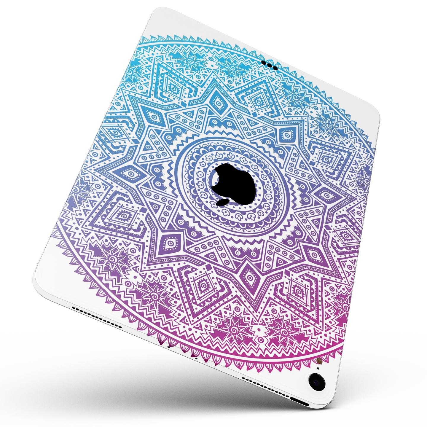 Tribal Ethnic Mandala v5 full body skin decal for Apple iPad Pro, showcasing intricate tribal design and premium 3M material.