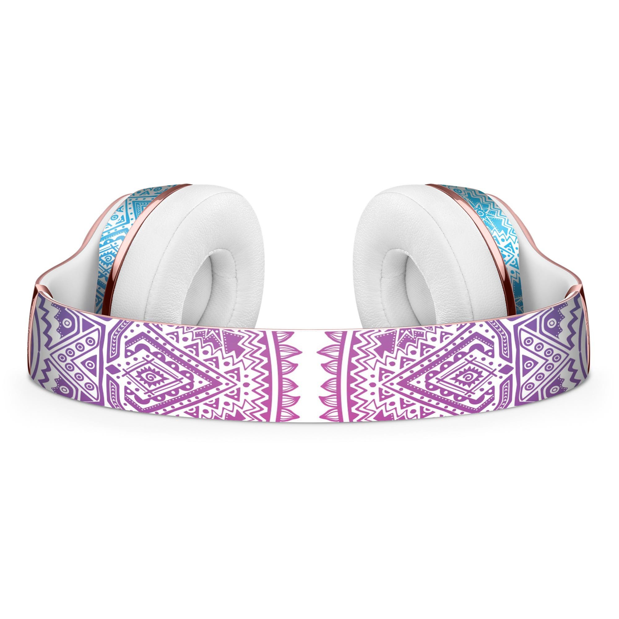 Tribal Ethnic Mandala v5 Full-Body Skin Kit for Beats by Dre Solo 3 Wireless Headphones, showcasing vibrant design and premium vinyl material.