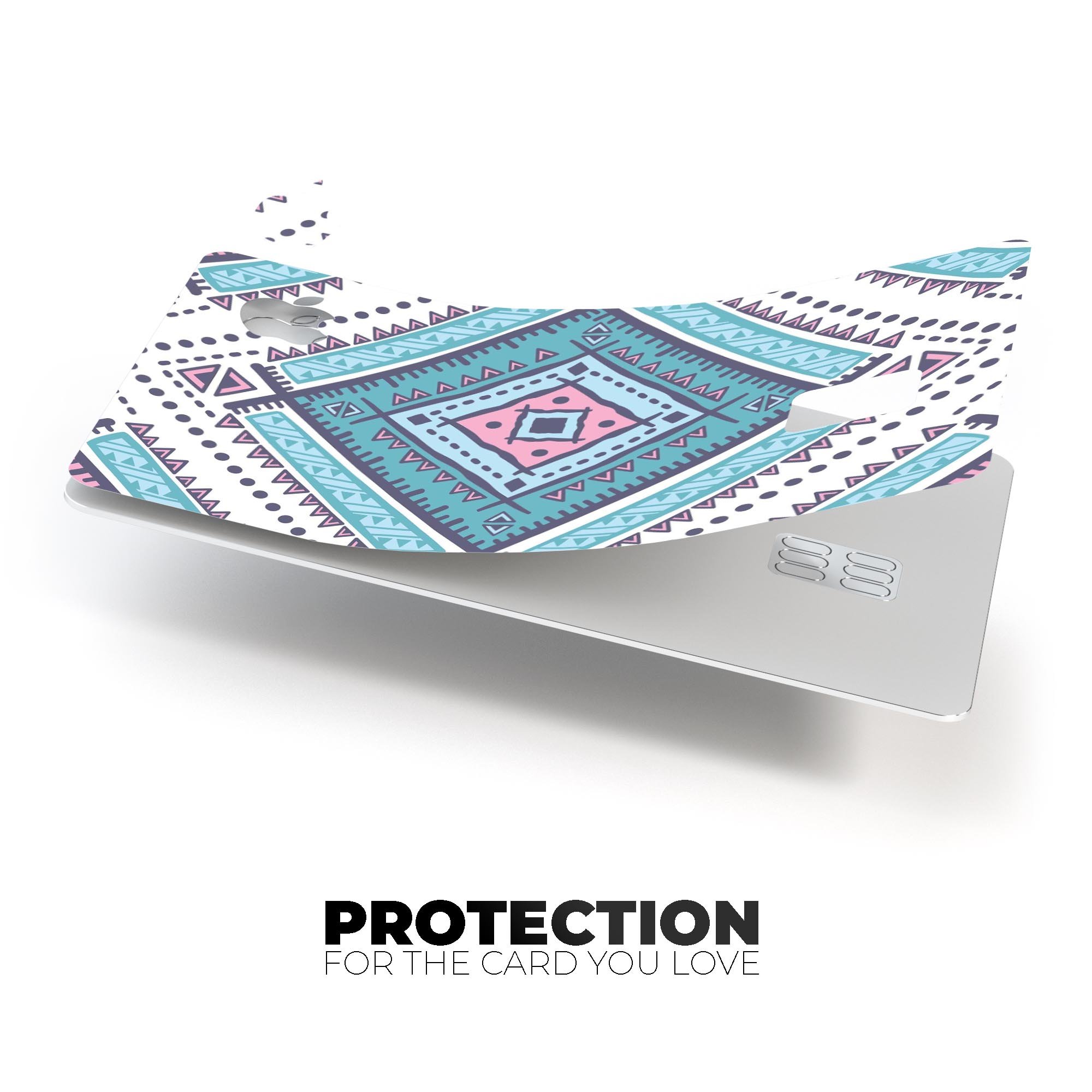 Tribal Vector Ethnic Pattern v3 decal skin for Apple Card, showcasing vibrant tribal design and premium vinyl material.